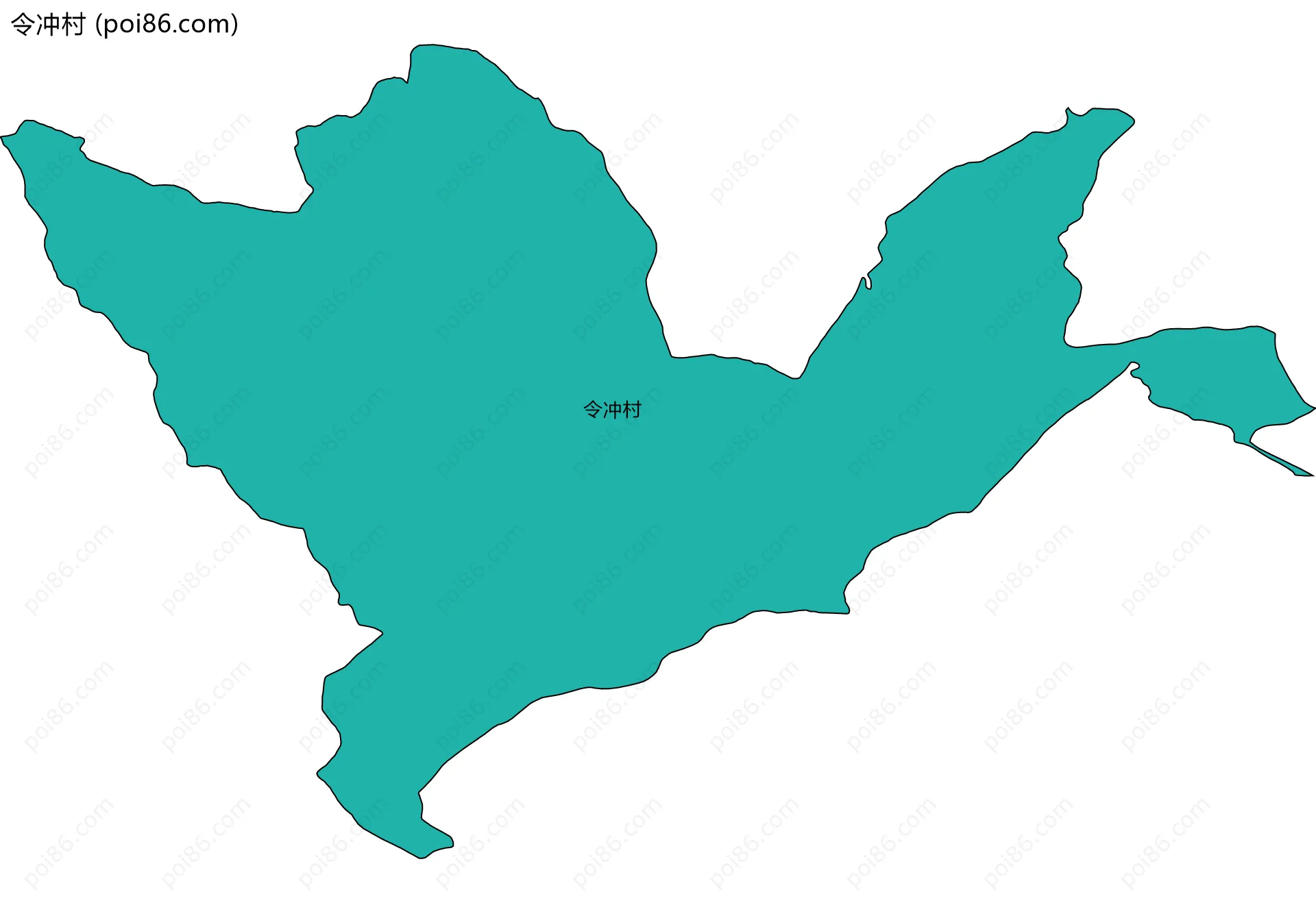 令冲村边界地图