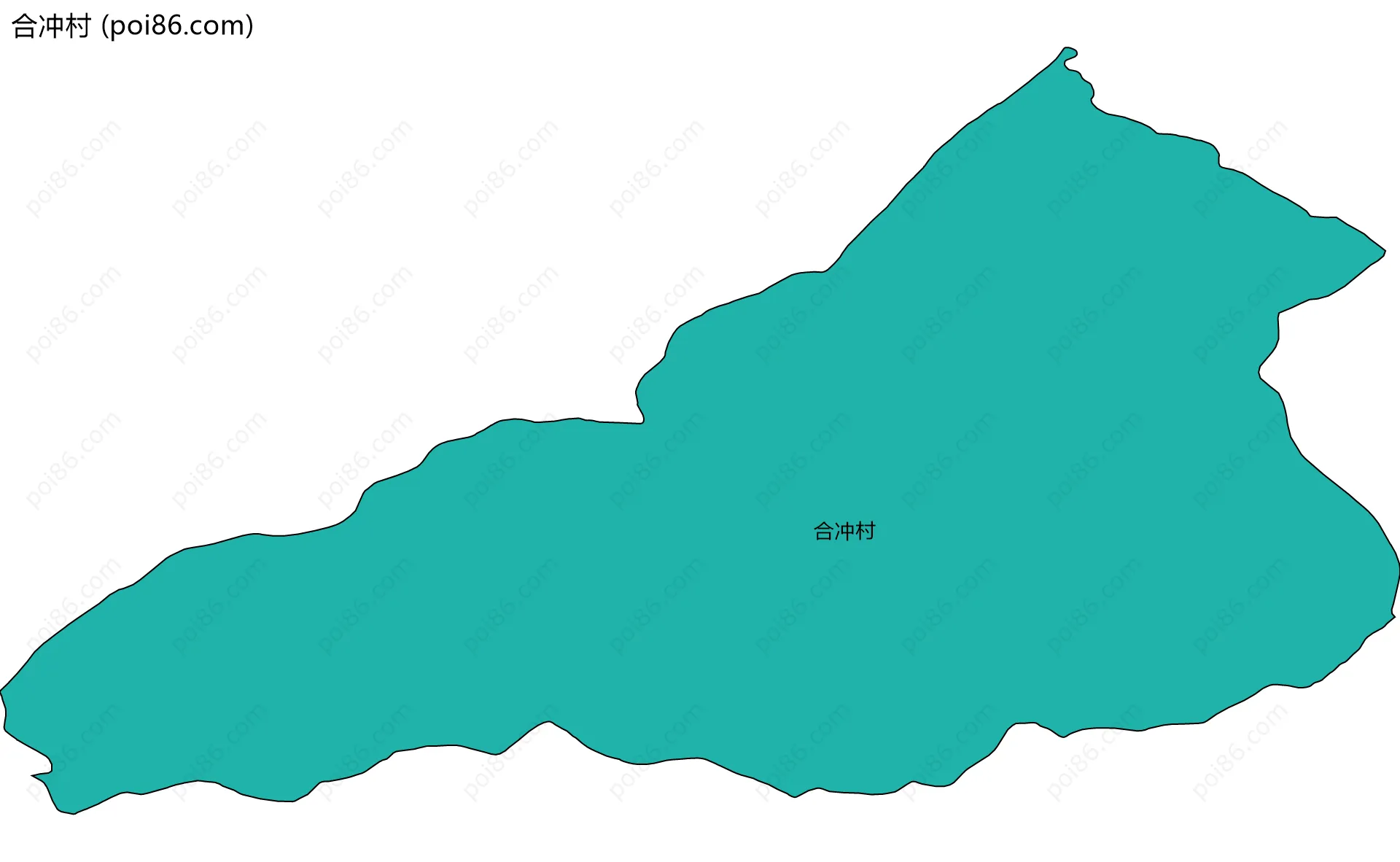 合冲村边界地图