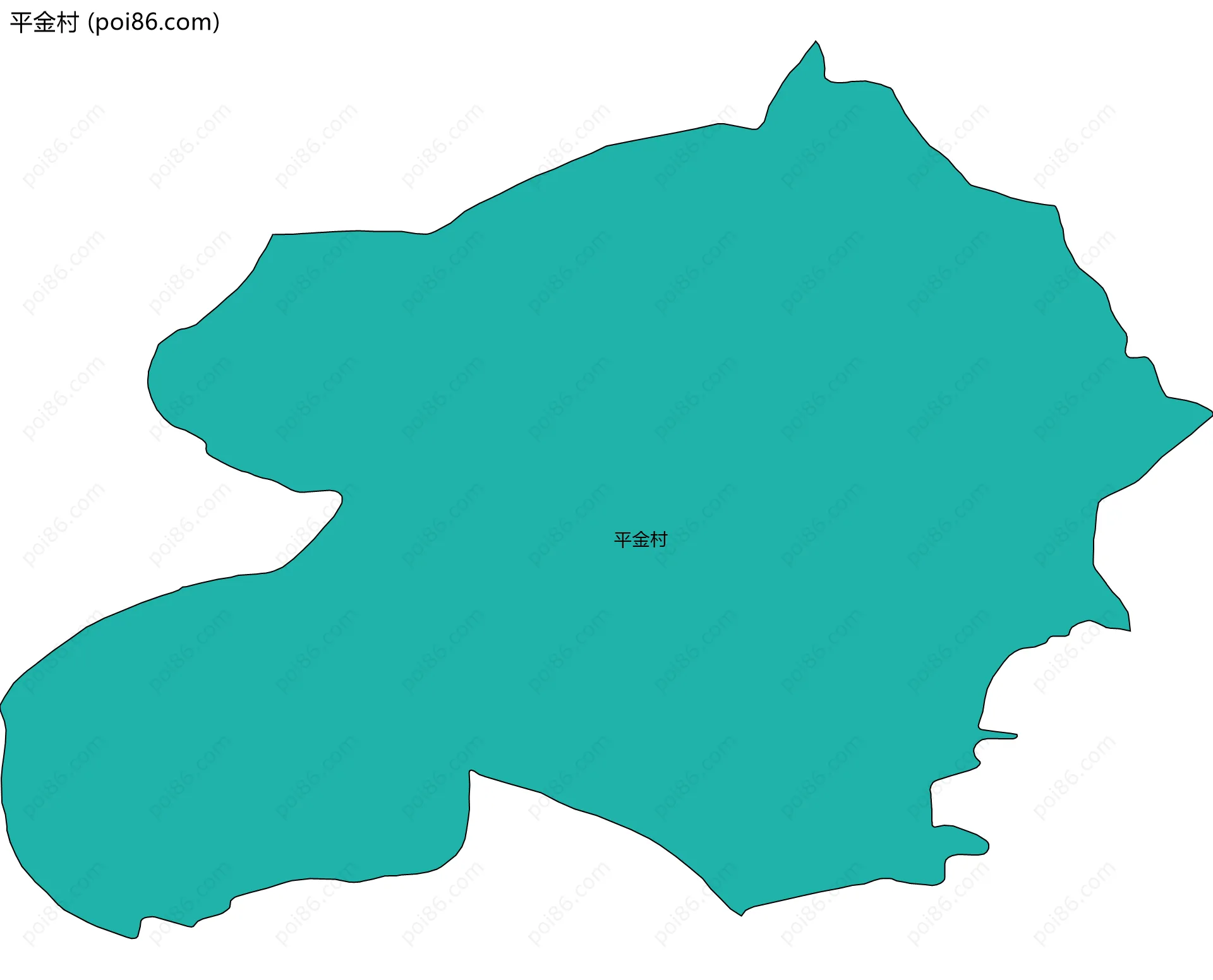 平金村边界地图