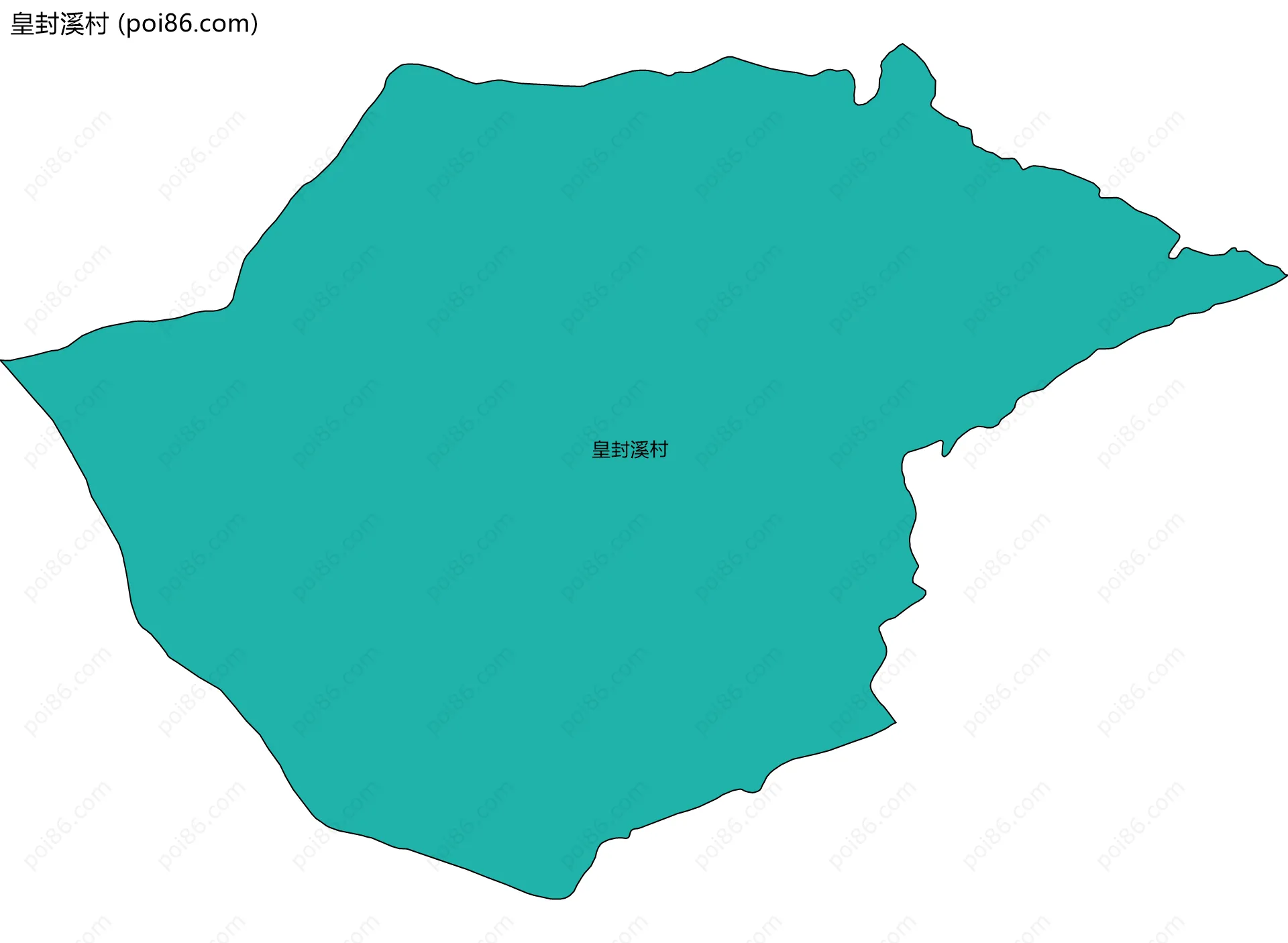 皇封溪村边界地图