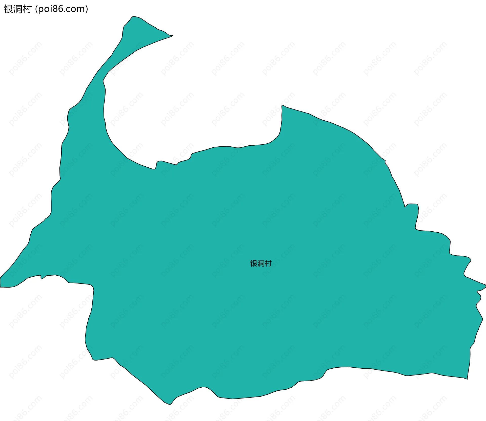 银洞村边界地图