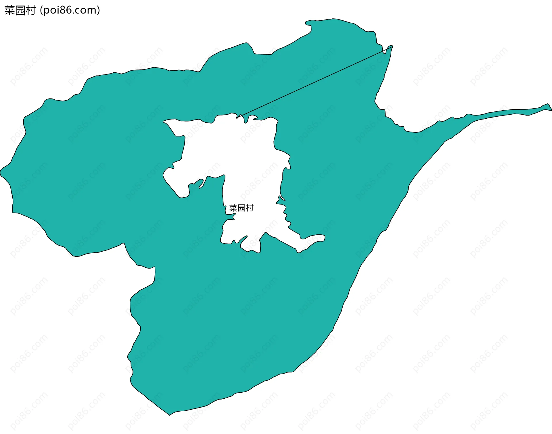 菜园村边界地图