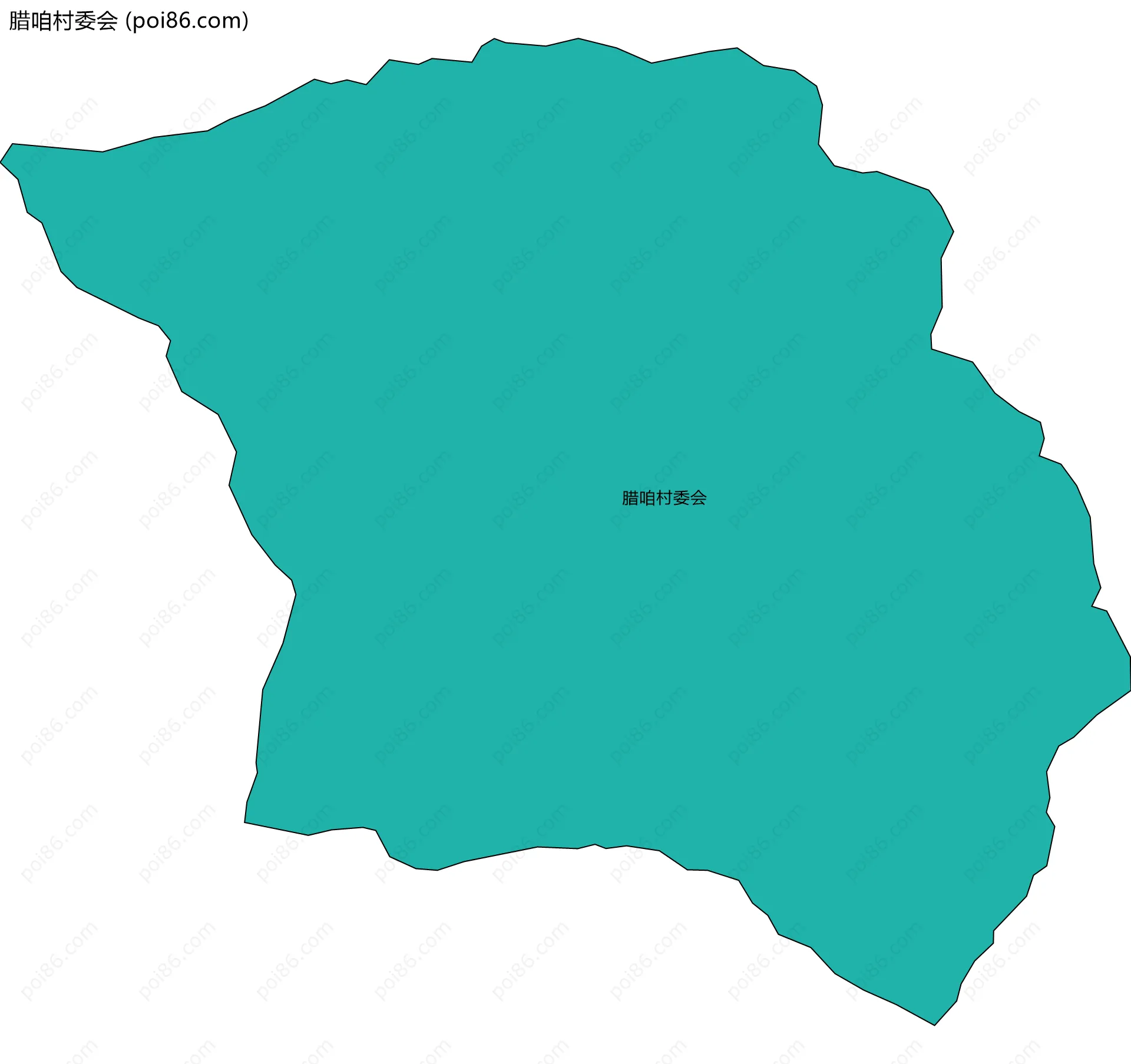 腊咱村委会边界地图