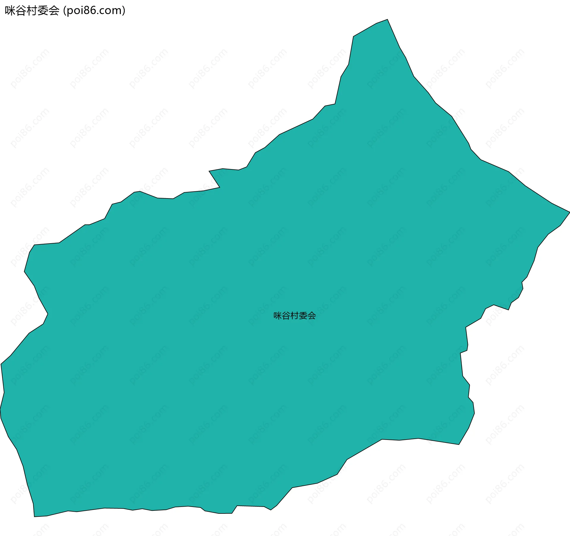 咪谷村委会边界地图