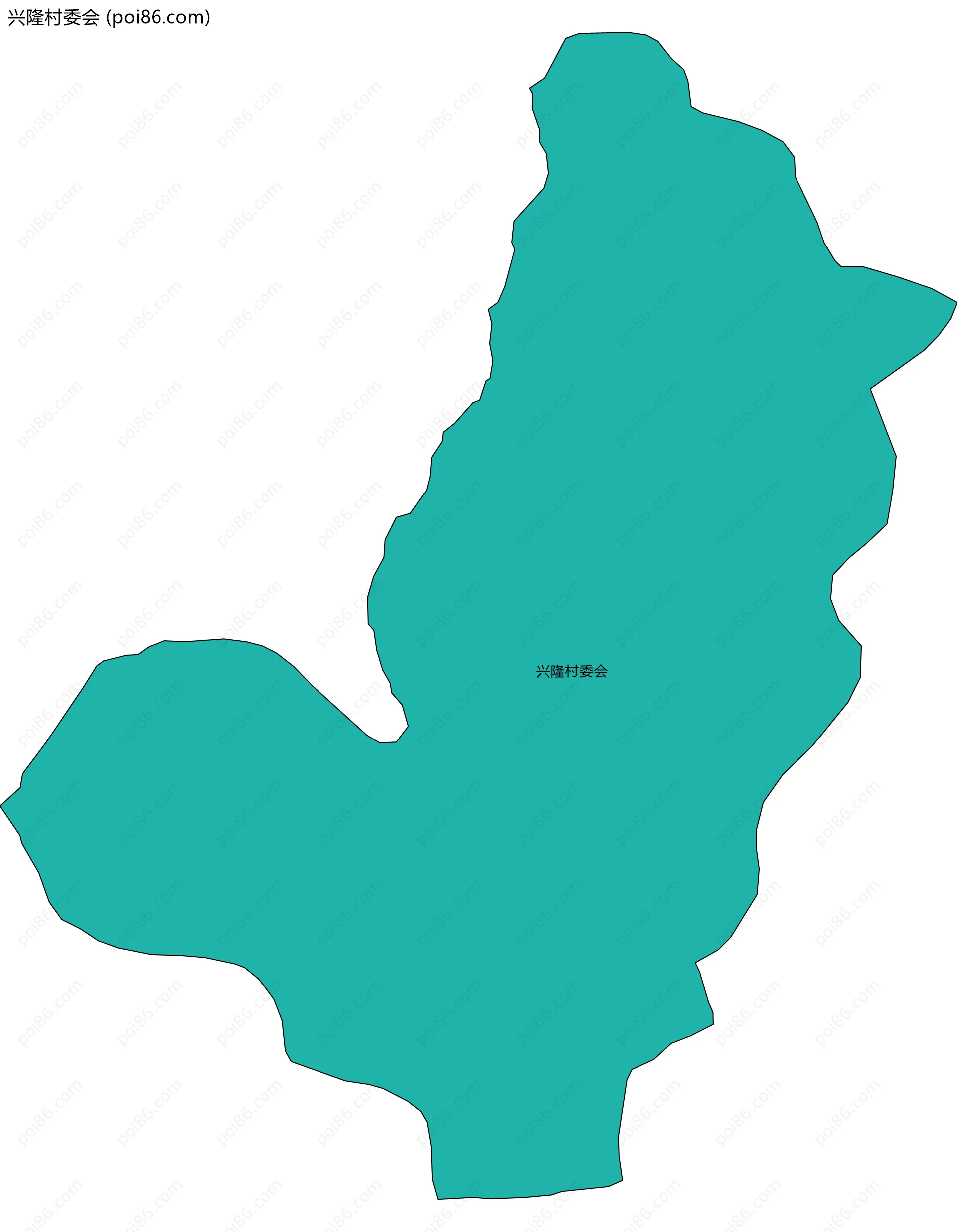 兴隆村委会边界地图