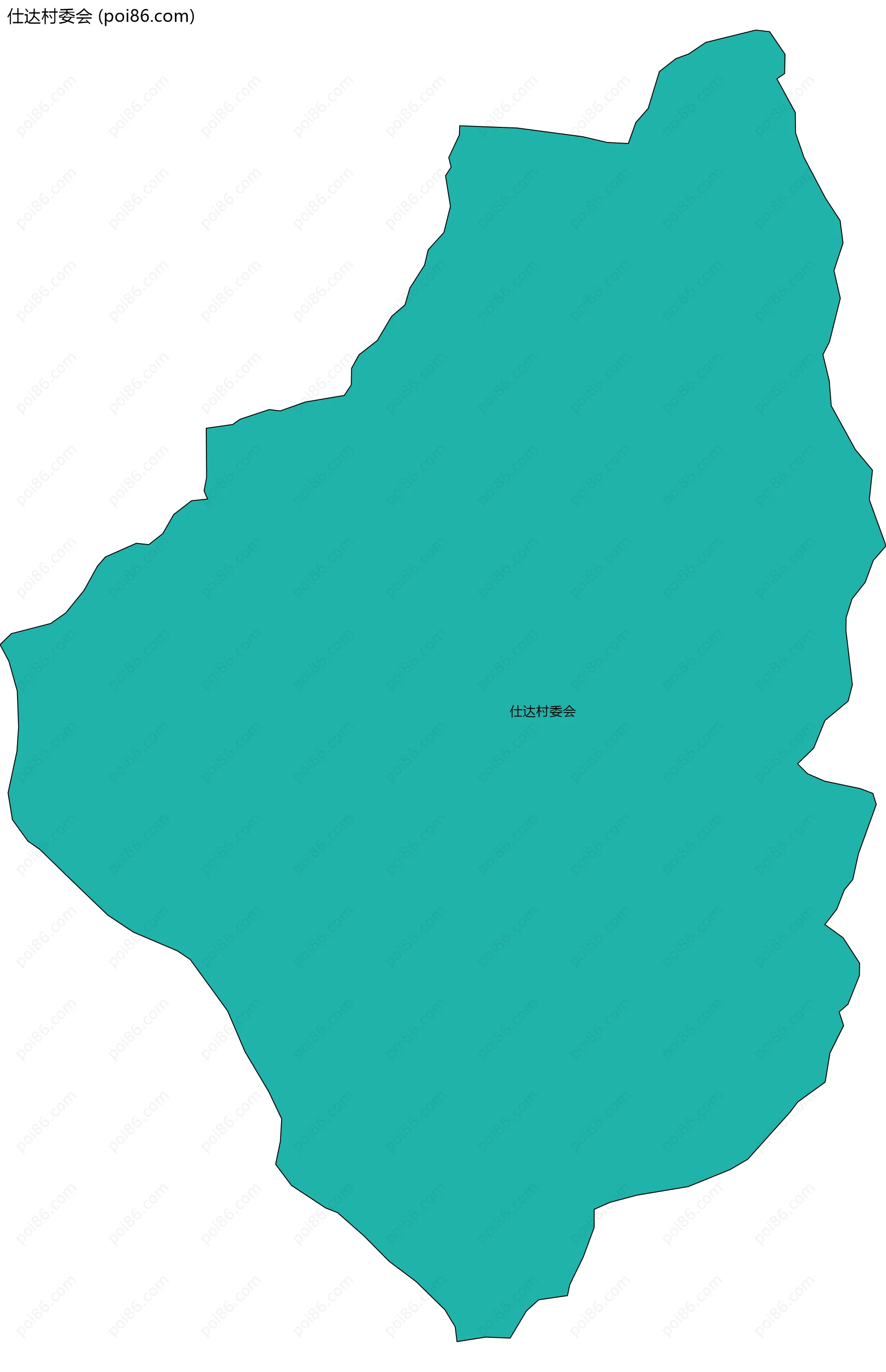仕达村委会边界地图