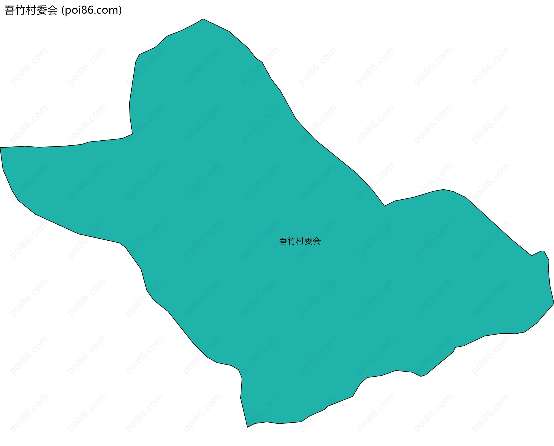 吾竹村委会边界地图