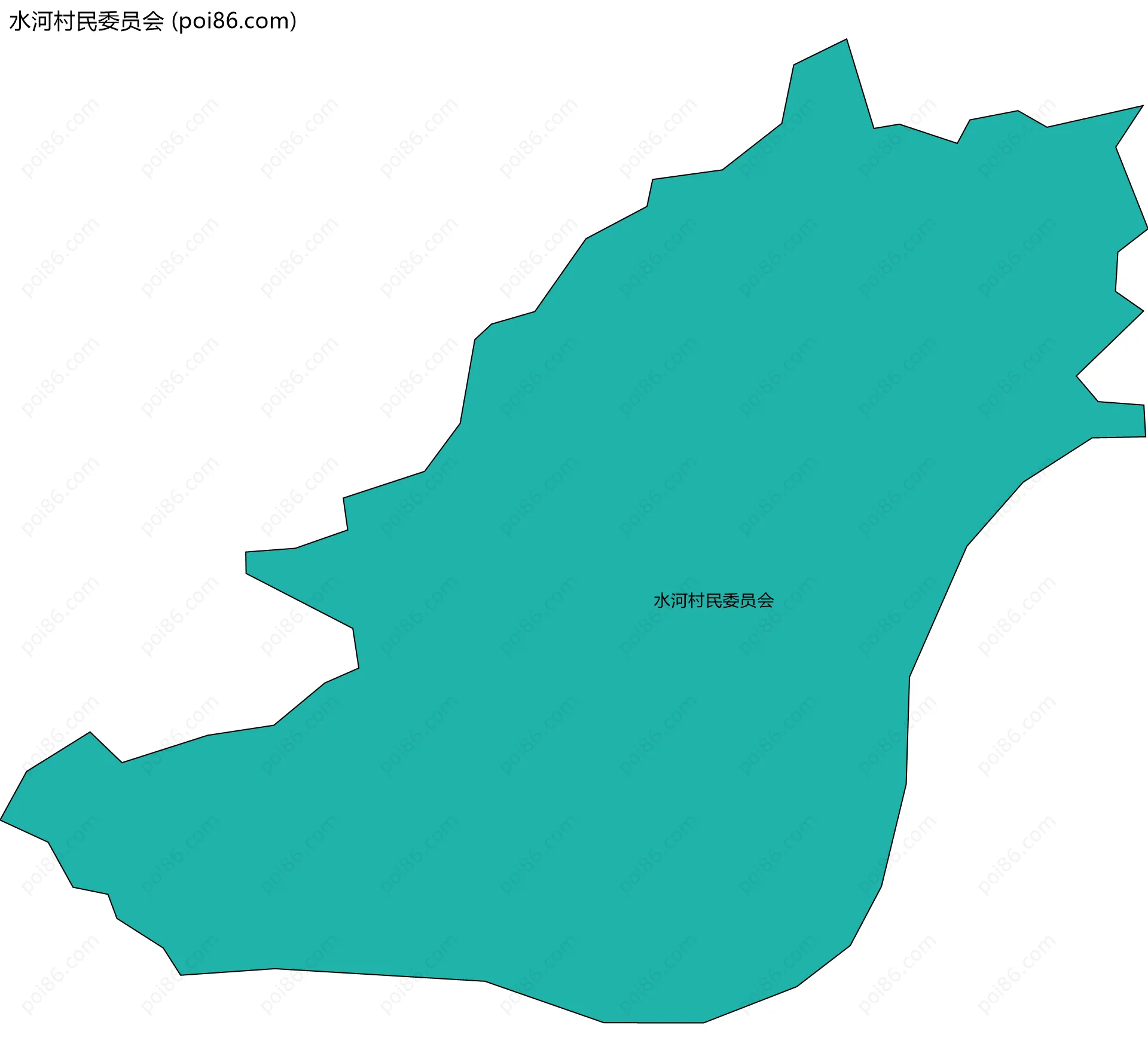 水河村民委员会边界地图