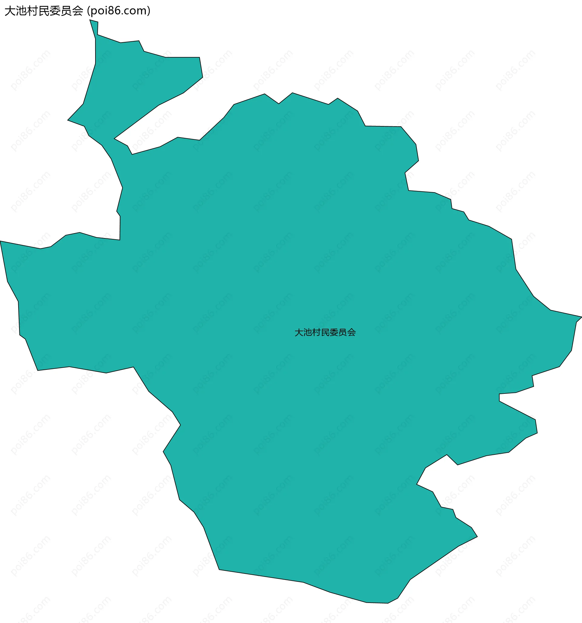 大池村民委员会边界地图