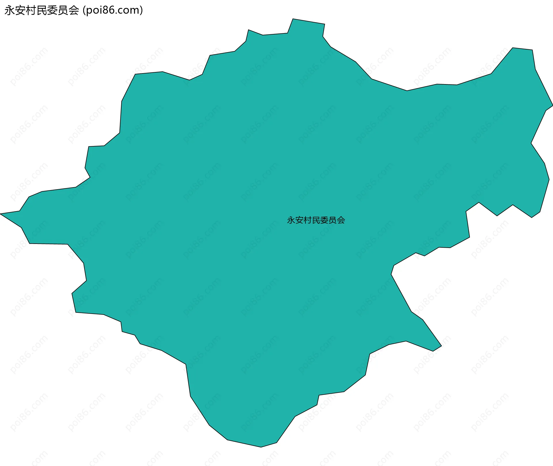 永安村民委员会边界地图