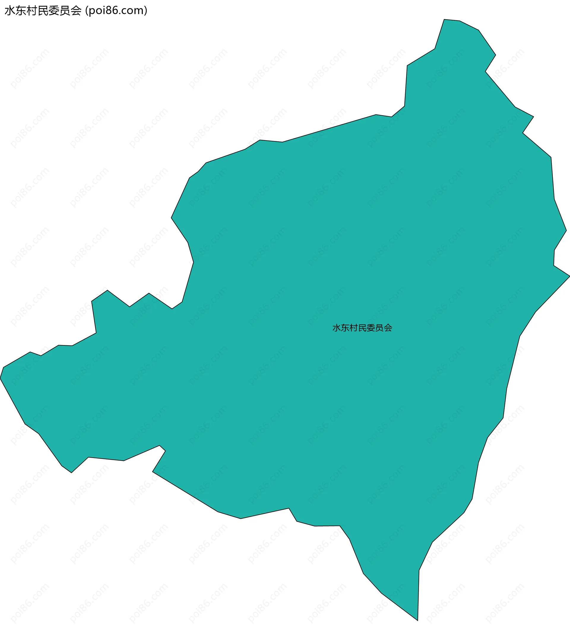 水东村民委员会边界地图