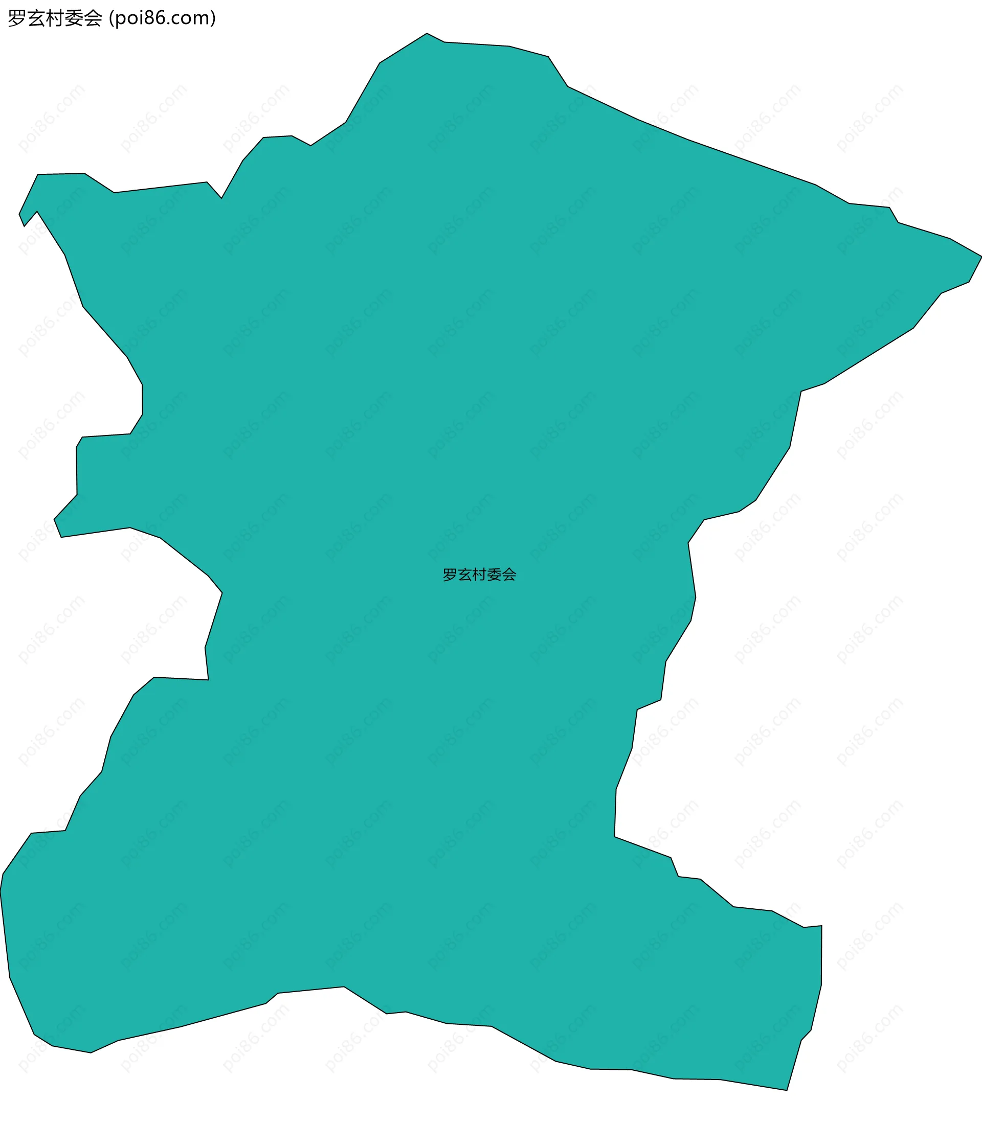 罗玄村委会边界地图