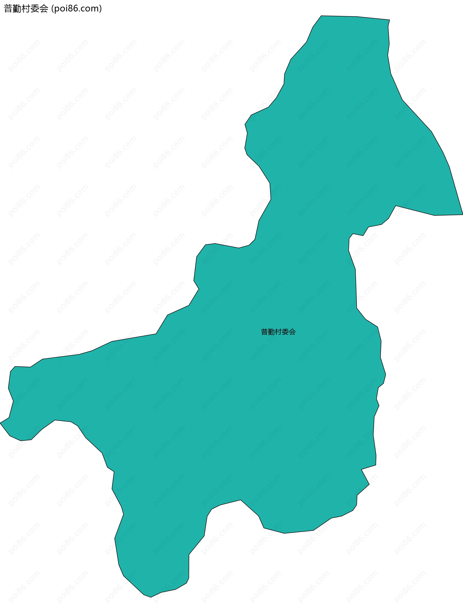 普勤村委会边界地图