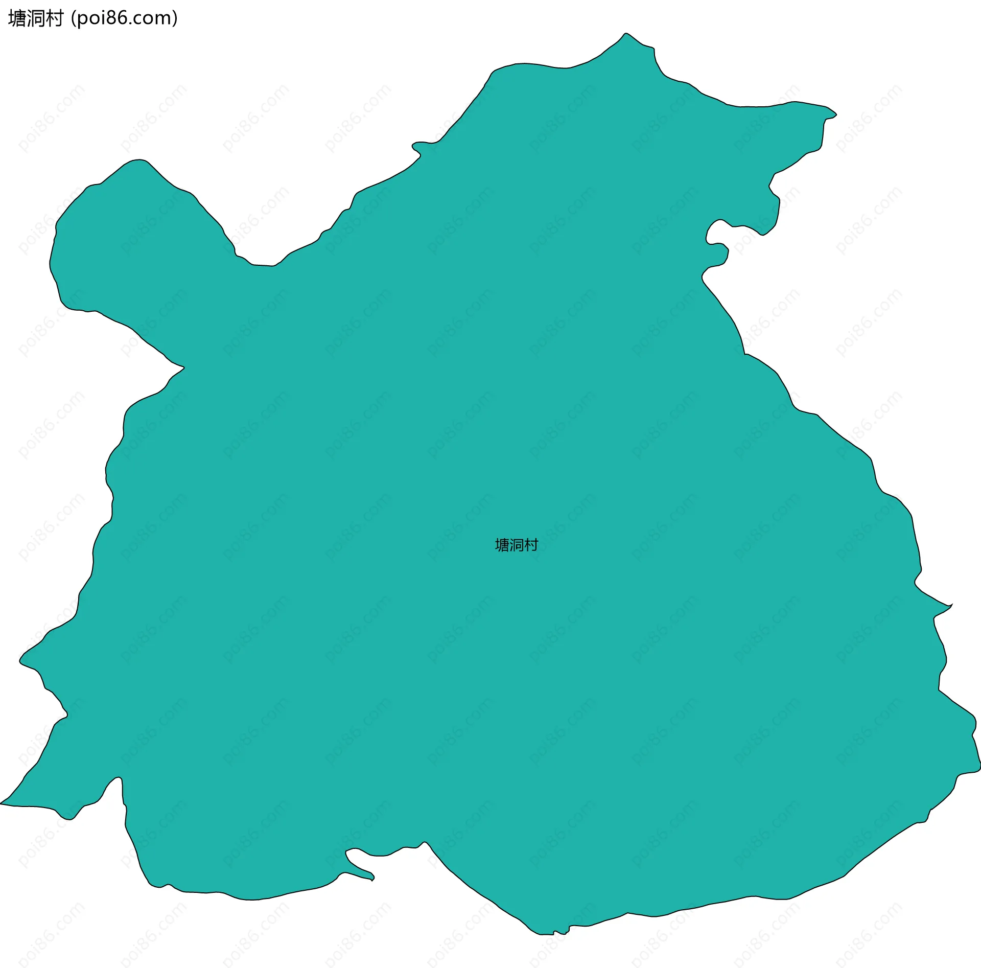 塘洞村边界地图