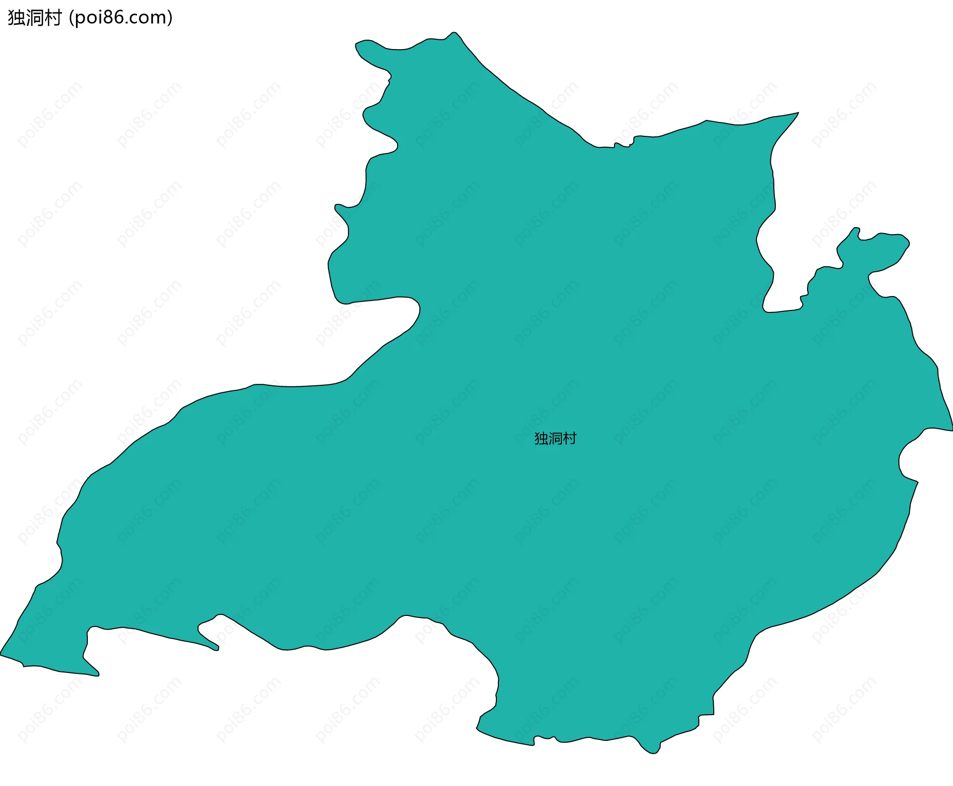 独洞村边界地图