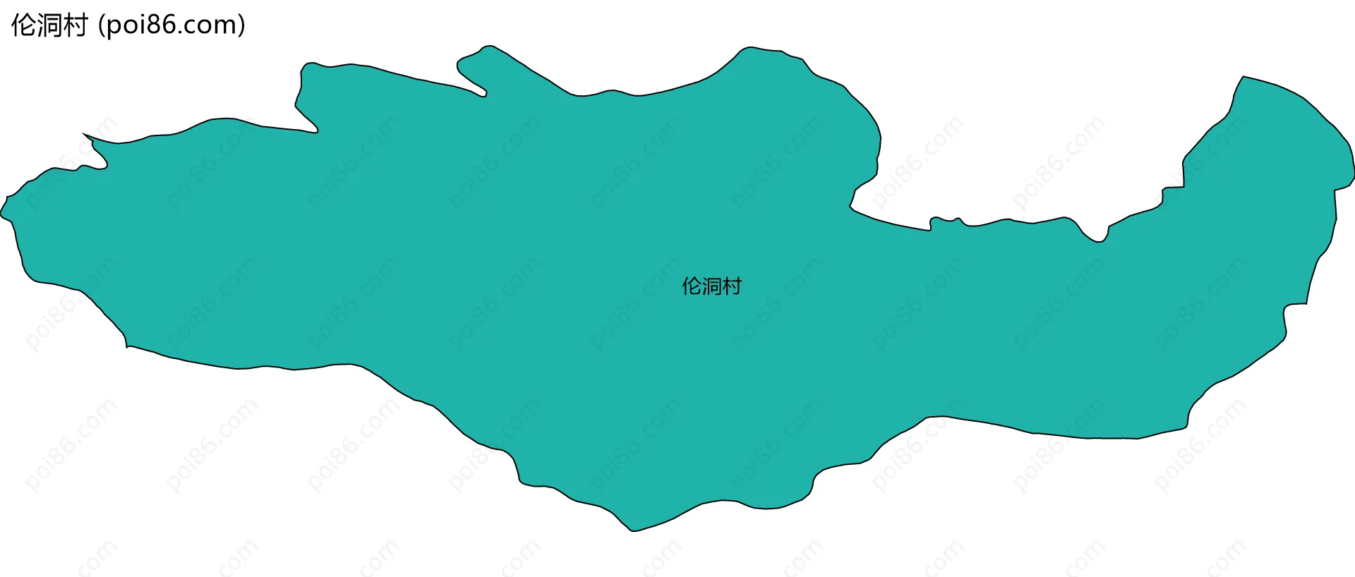 伦洞村边界地图