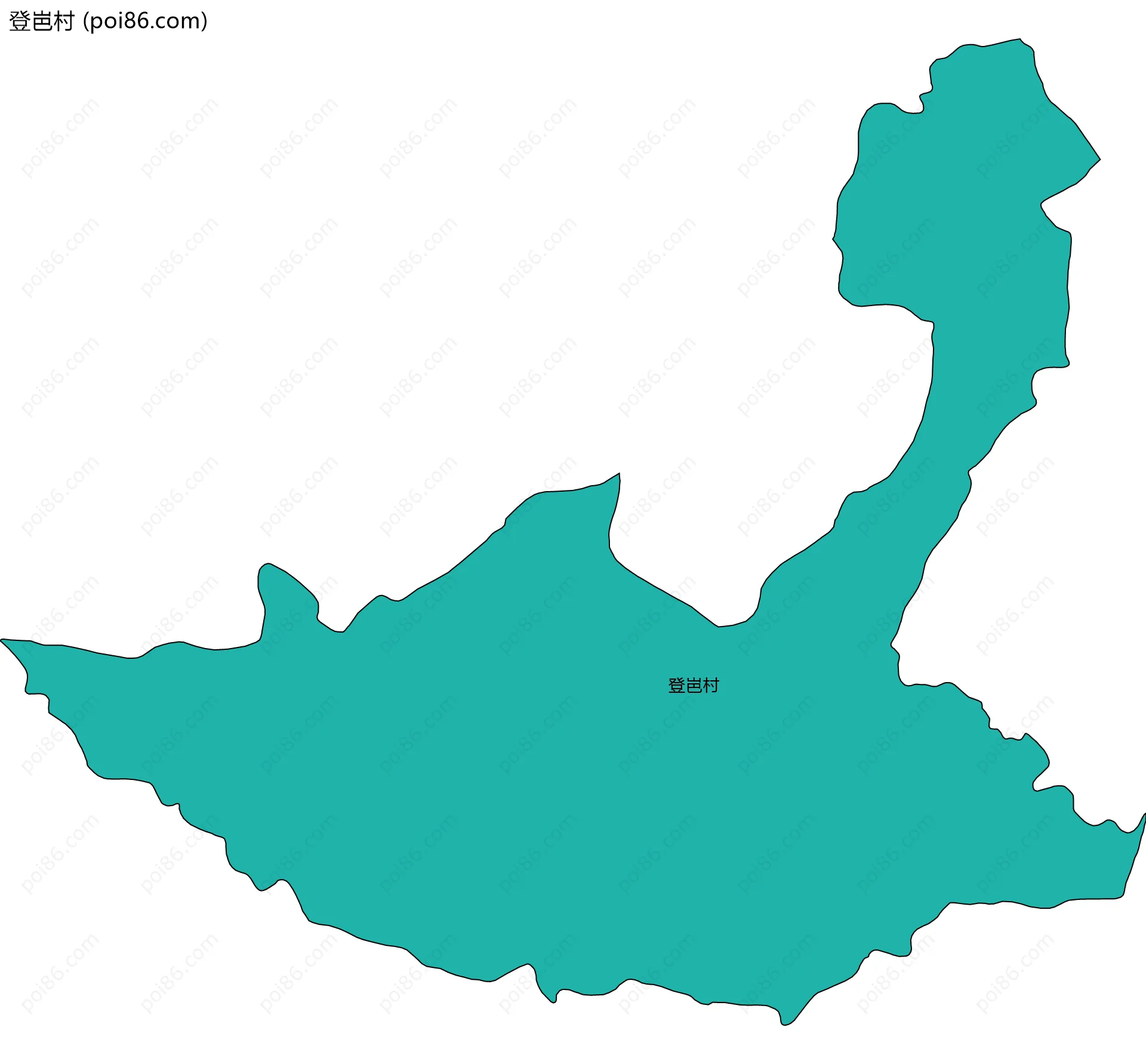 登岜村边界地图