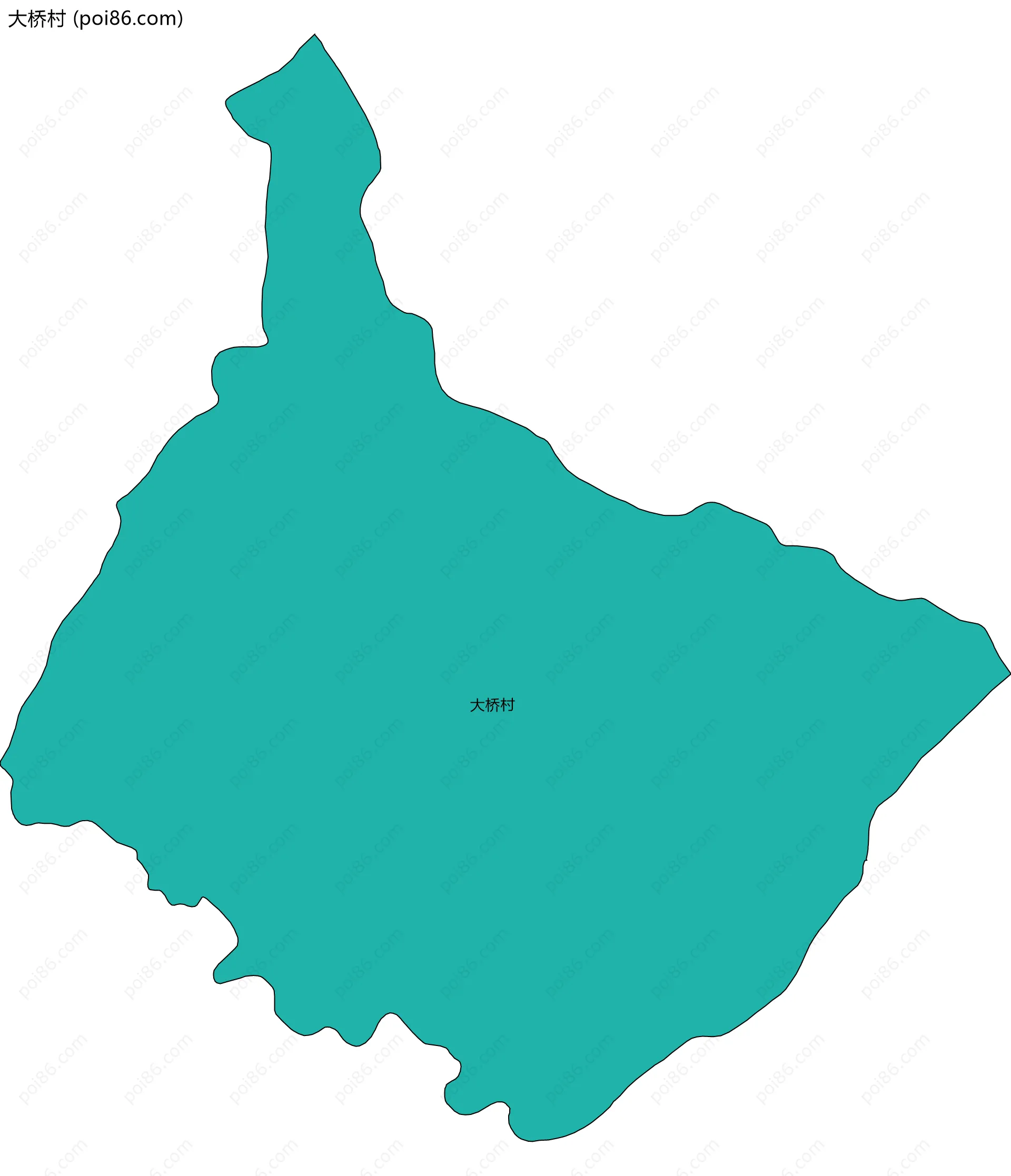 大桥村边界地图