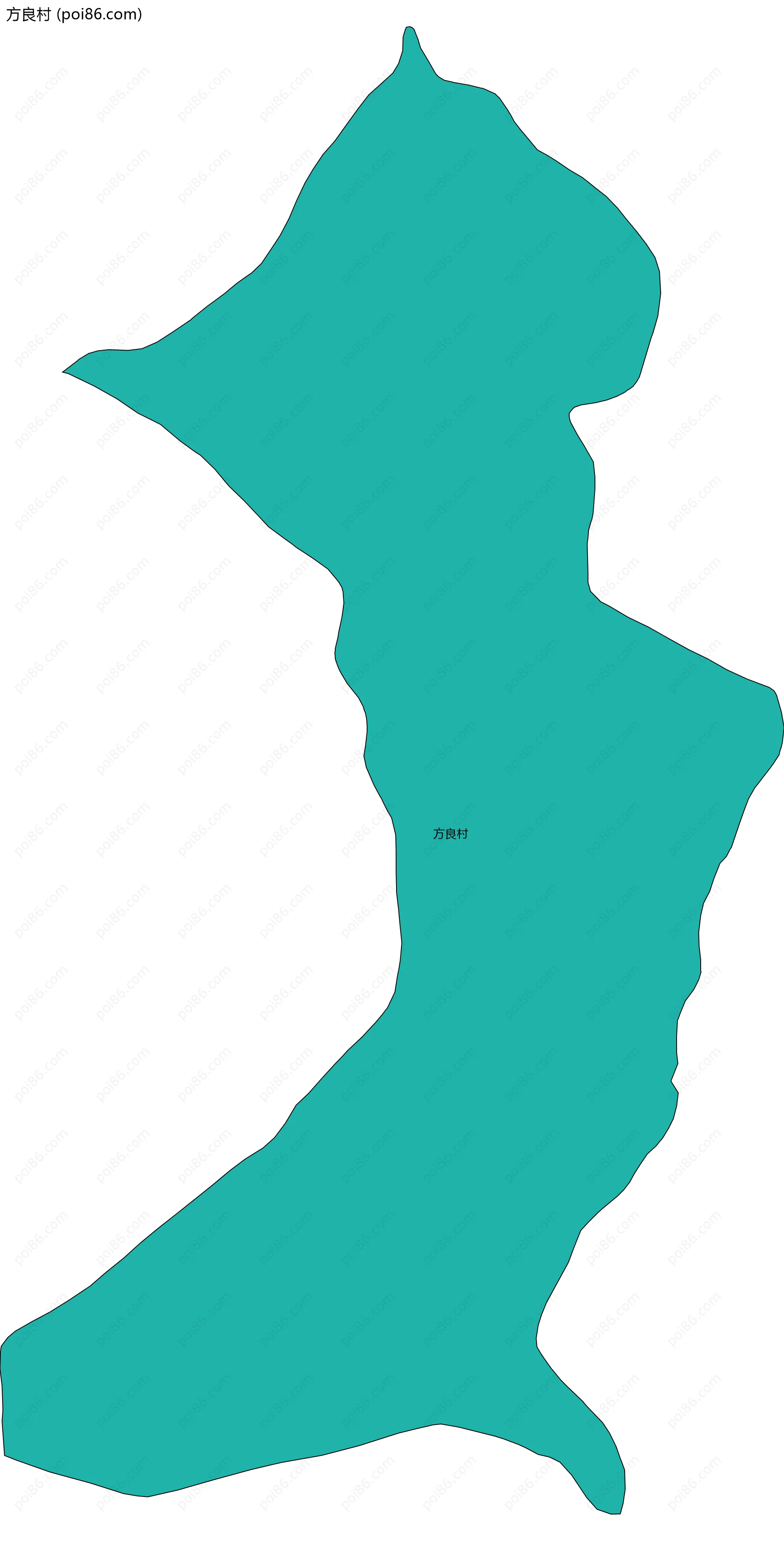 方良村边界地图