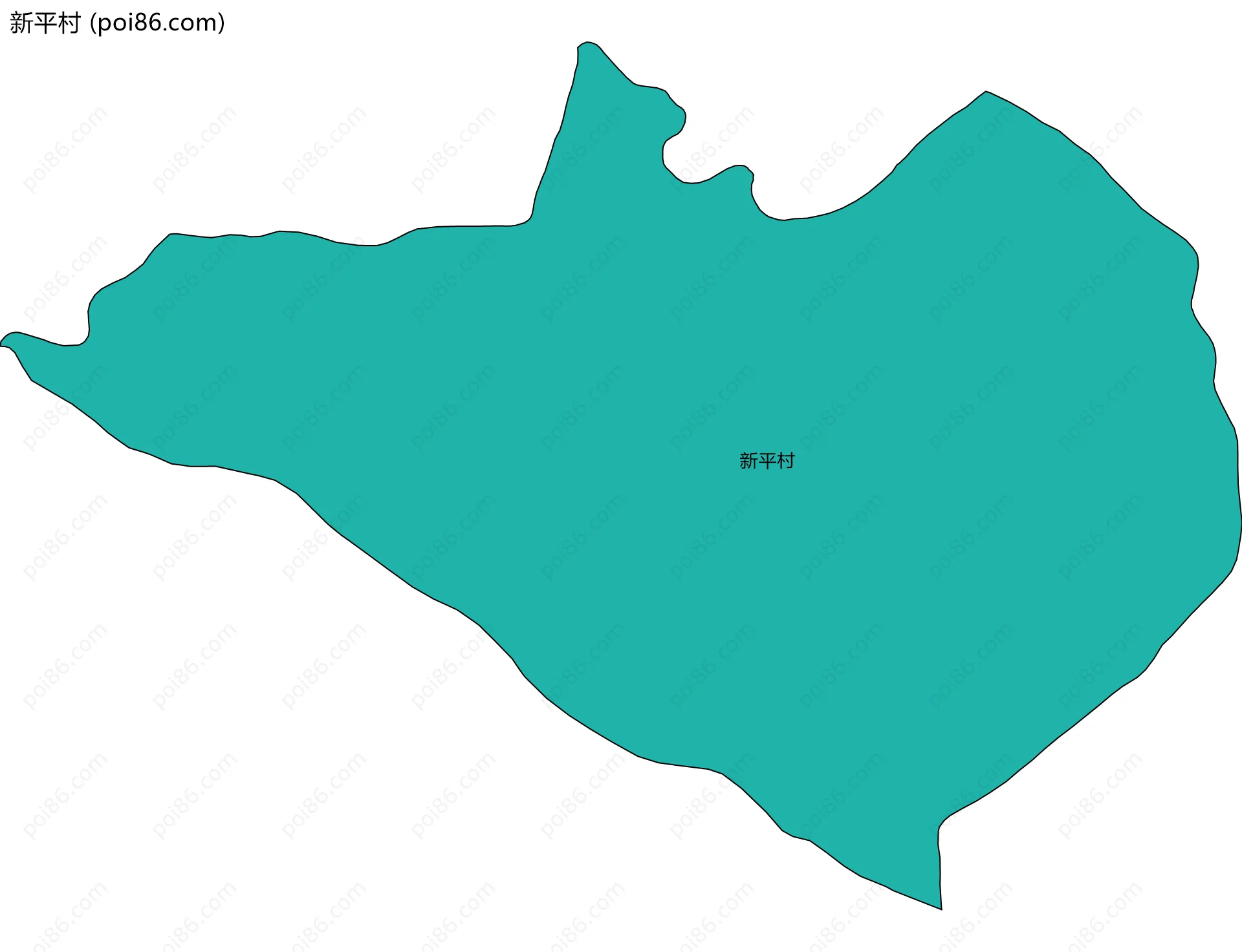 新平村边界地图