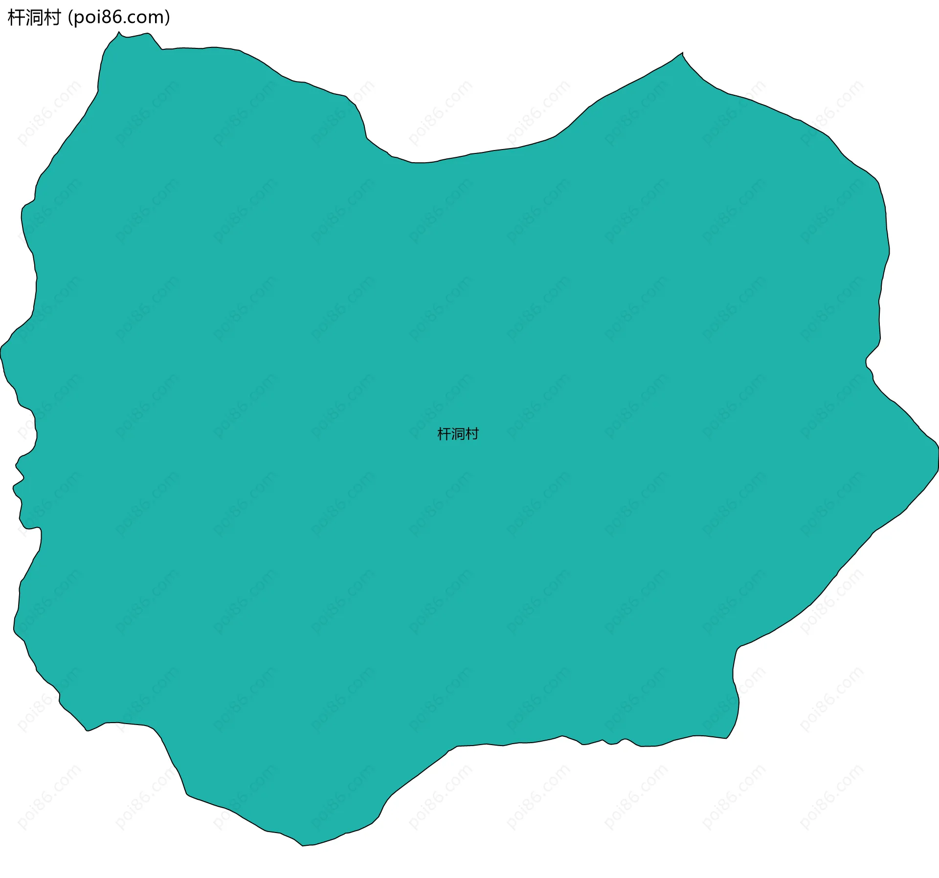 杆洞村边界地图