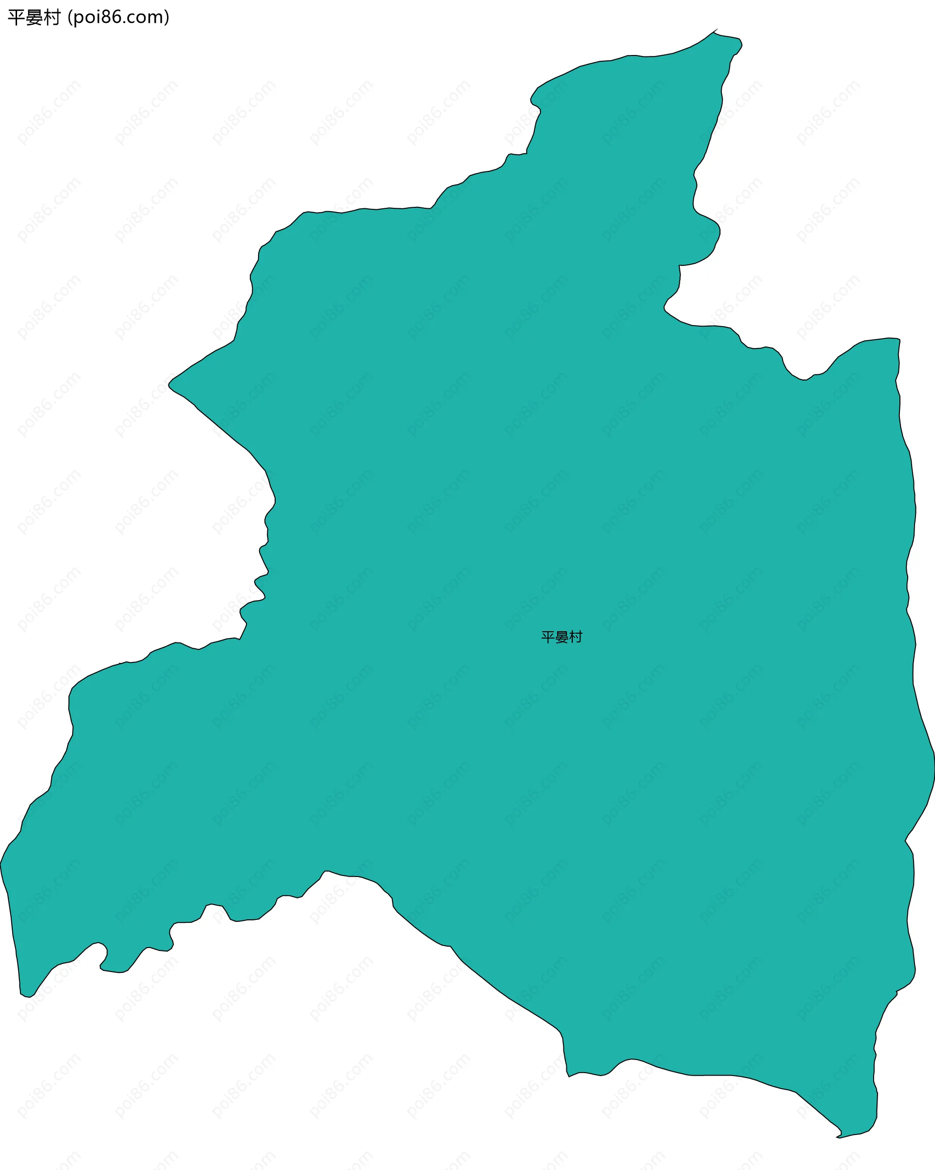 平晏村边界地图
