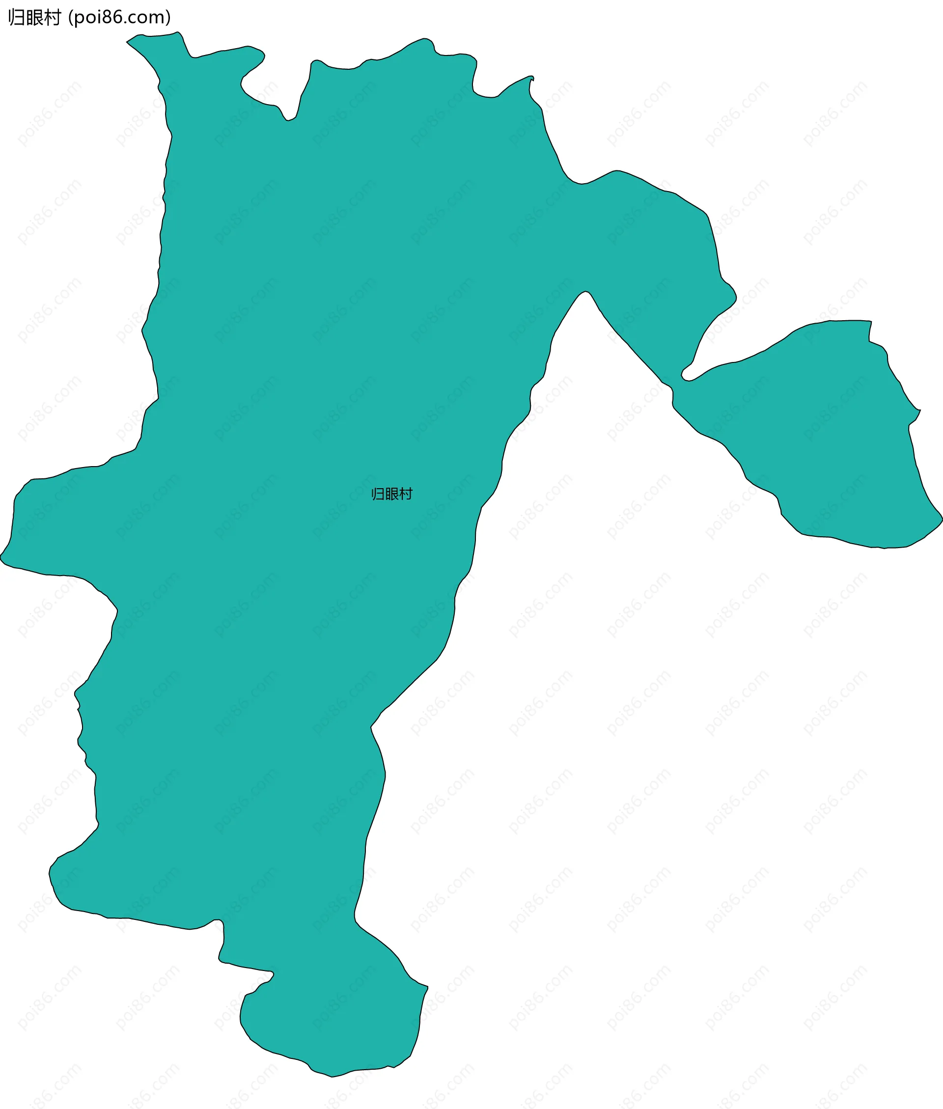 归眼村边界地图