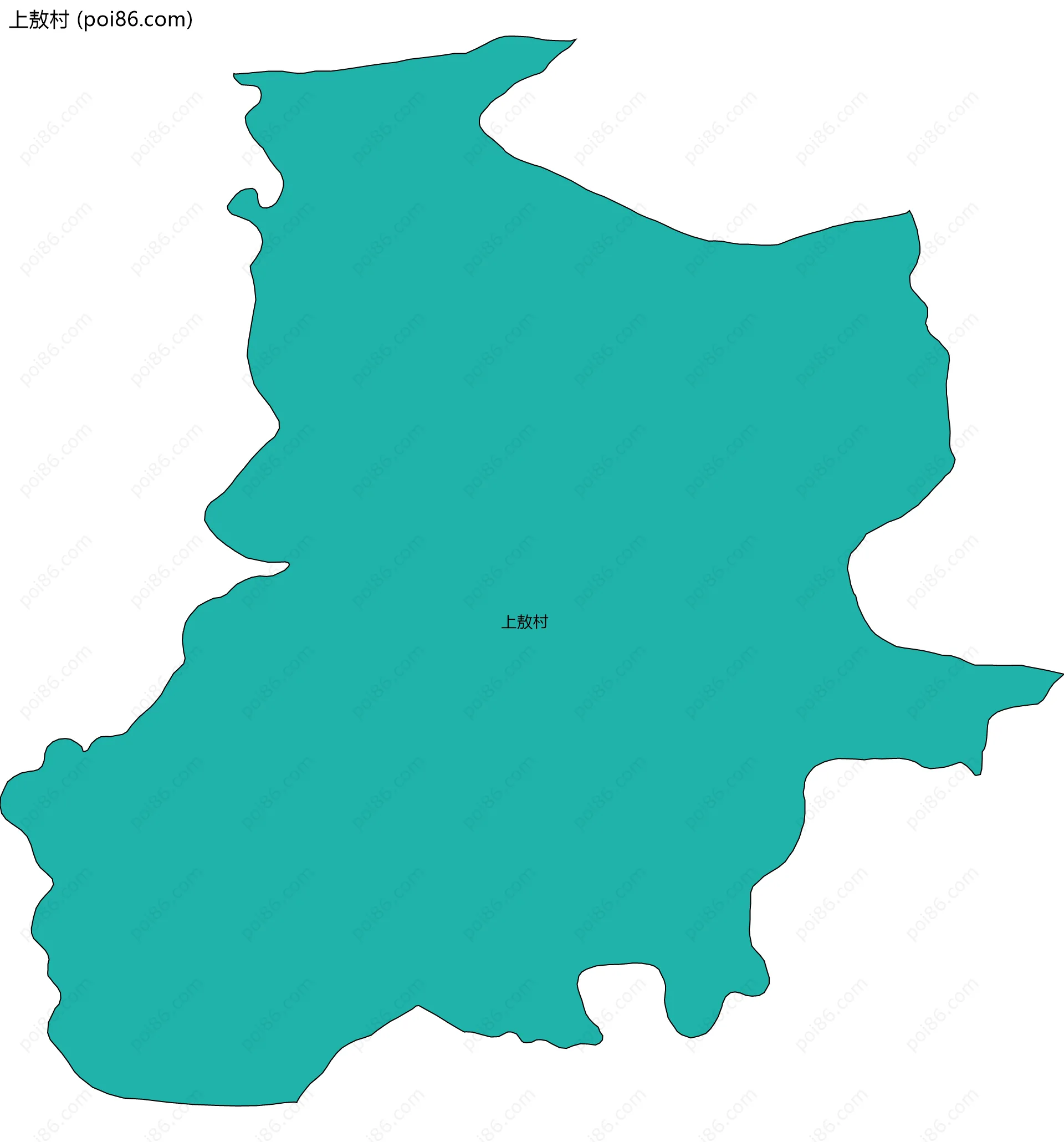 上敖村边界地图