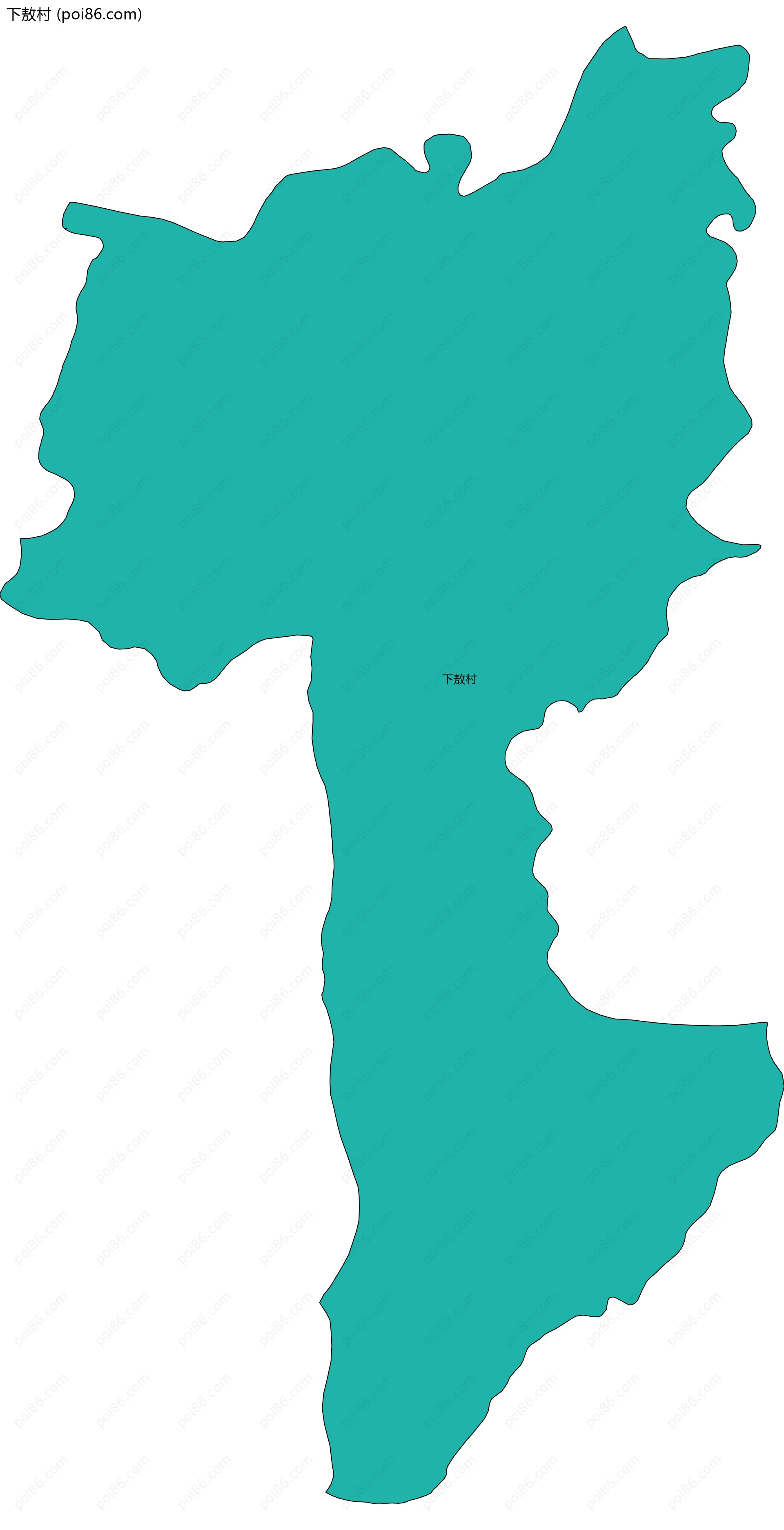 下敖村边界地图