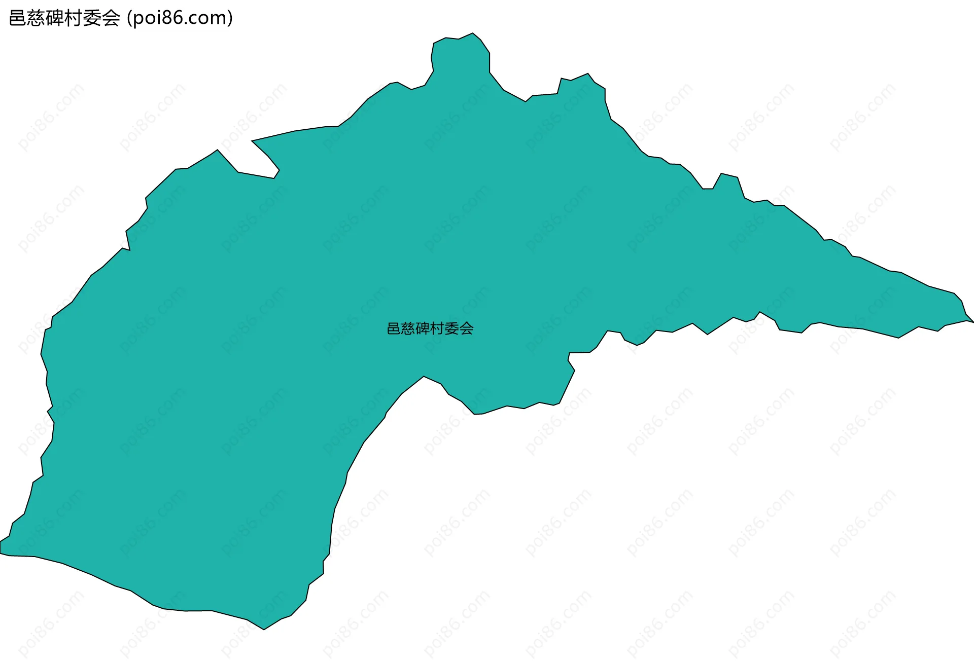 邑慈碑村委会边界地图