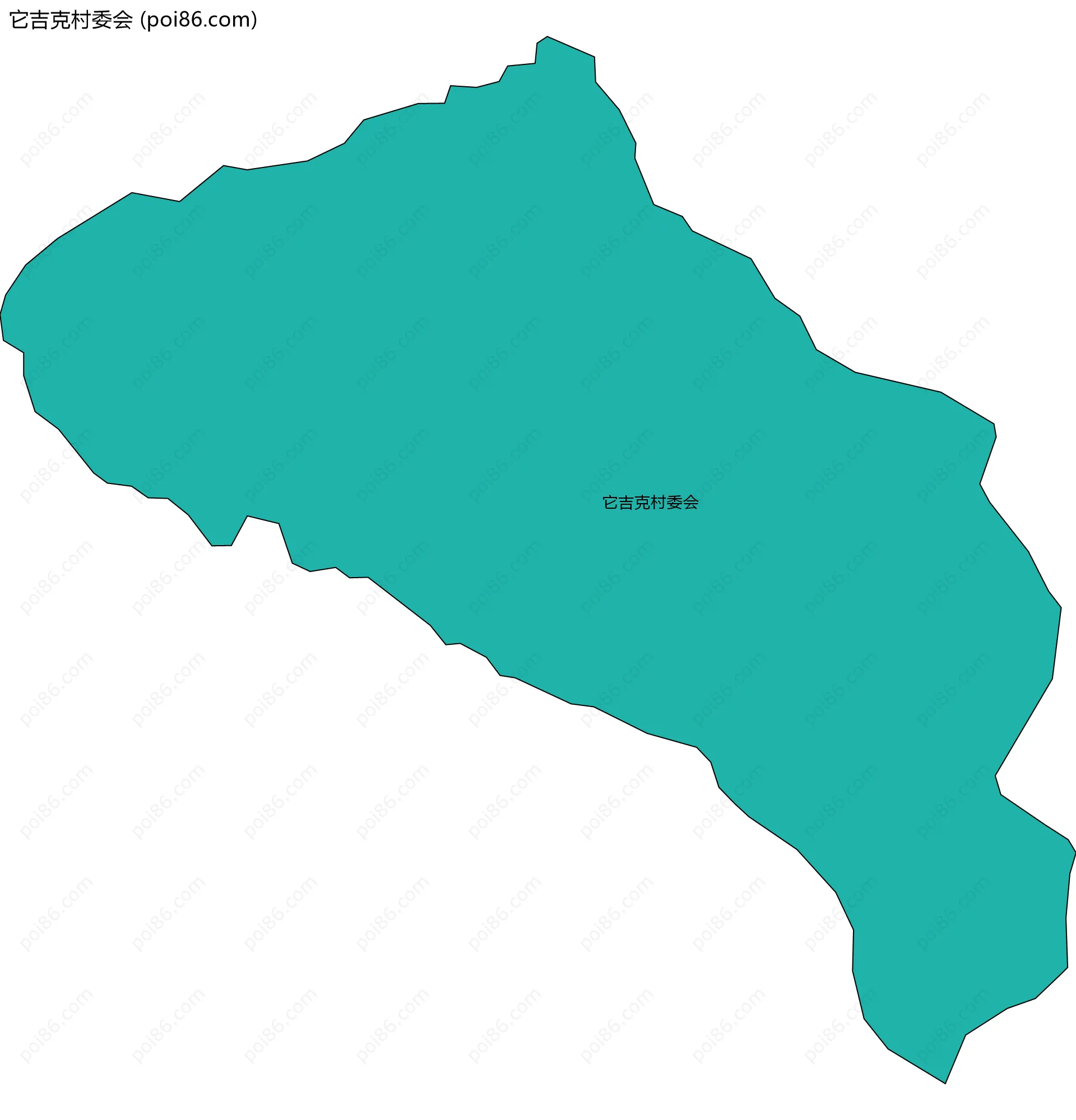 它吉克村委会边界地图