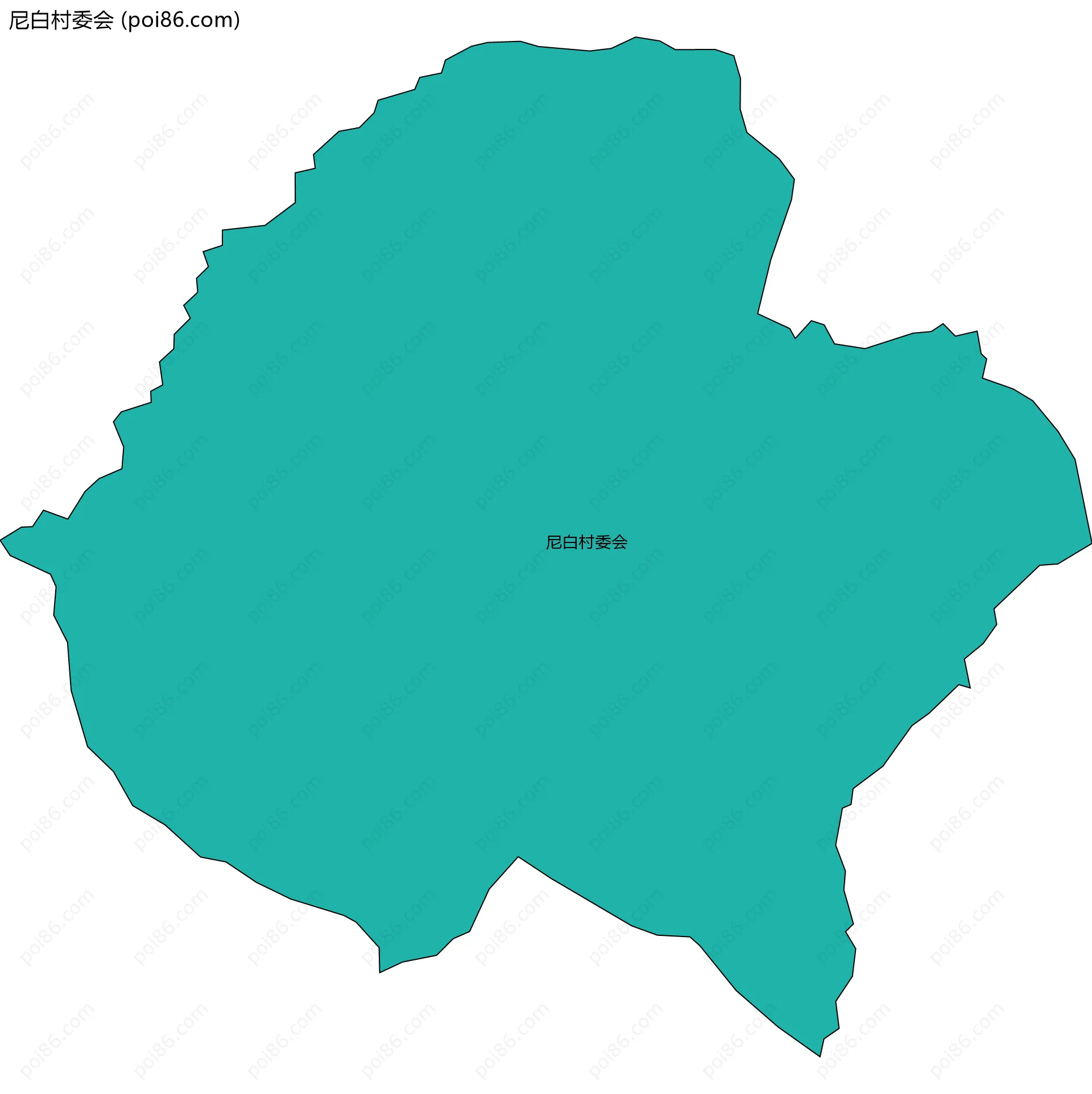 尼白村委会边界地图