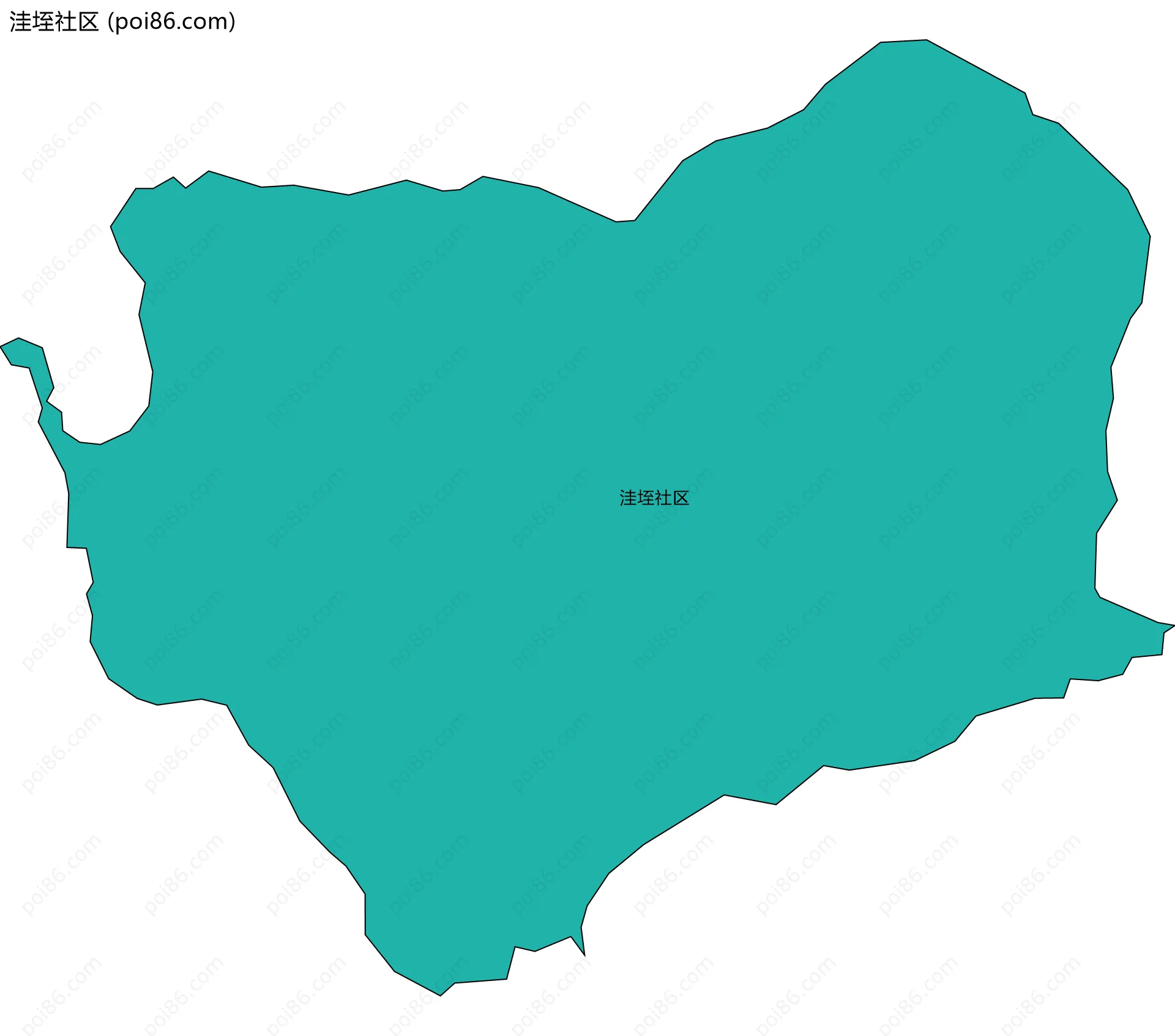 洼垤社区边界地图