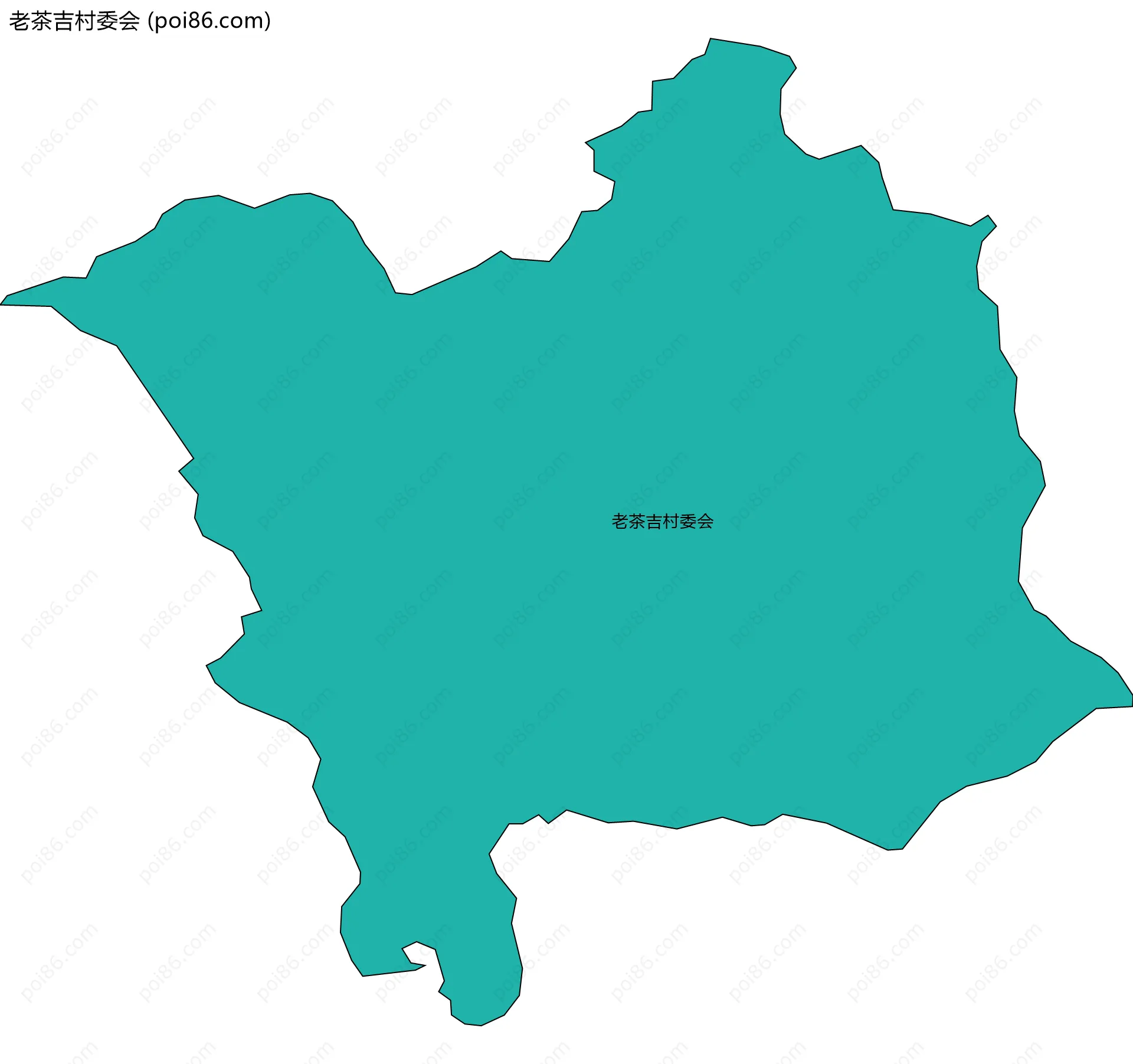 老茶吉村委会边界地图