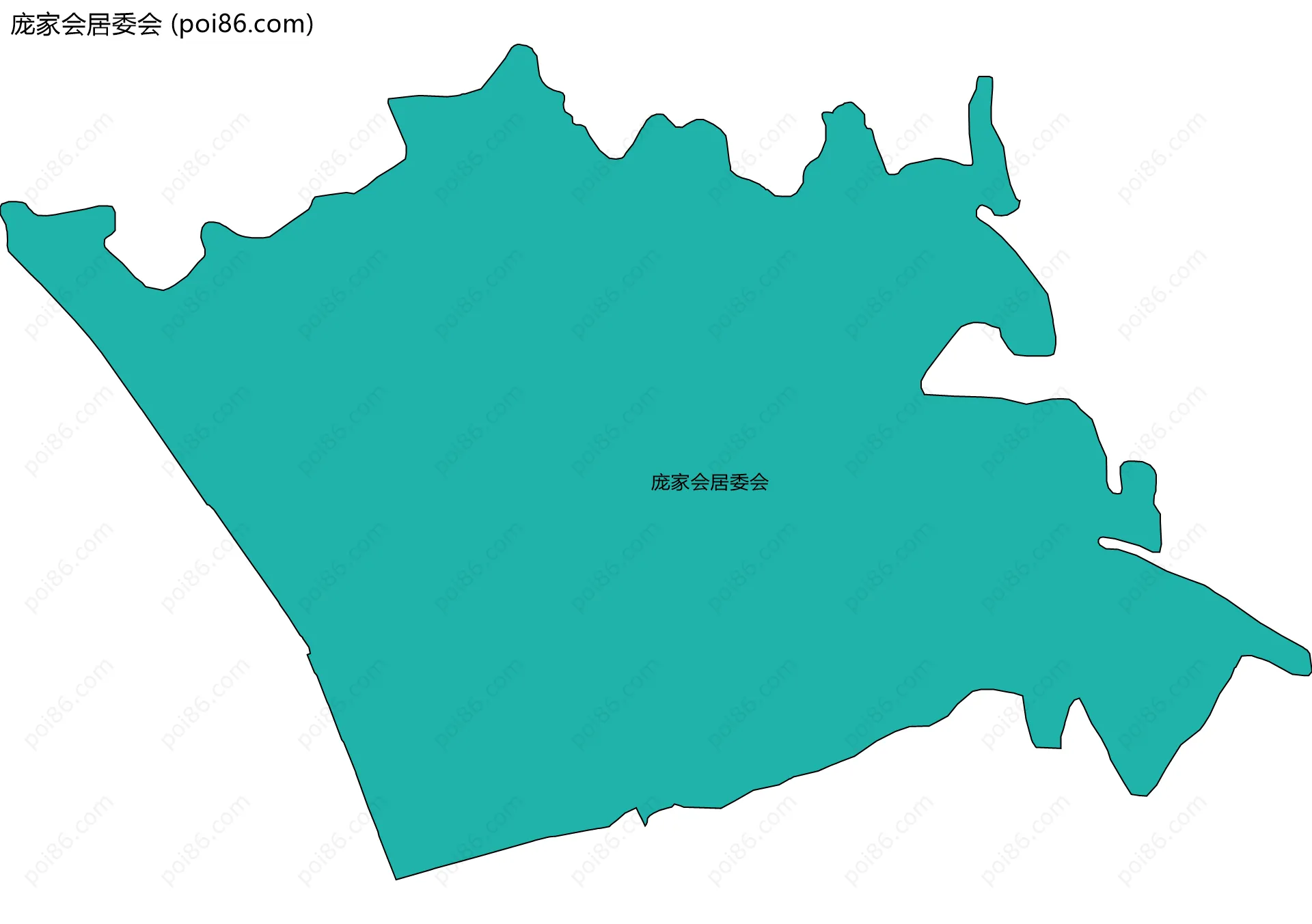 庞家会居委会边界地图