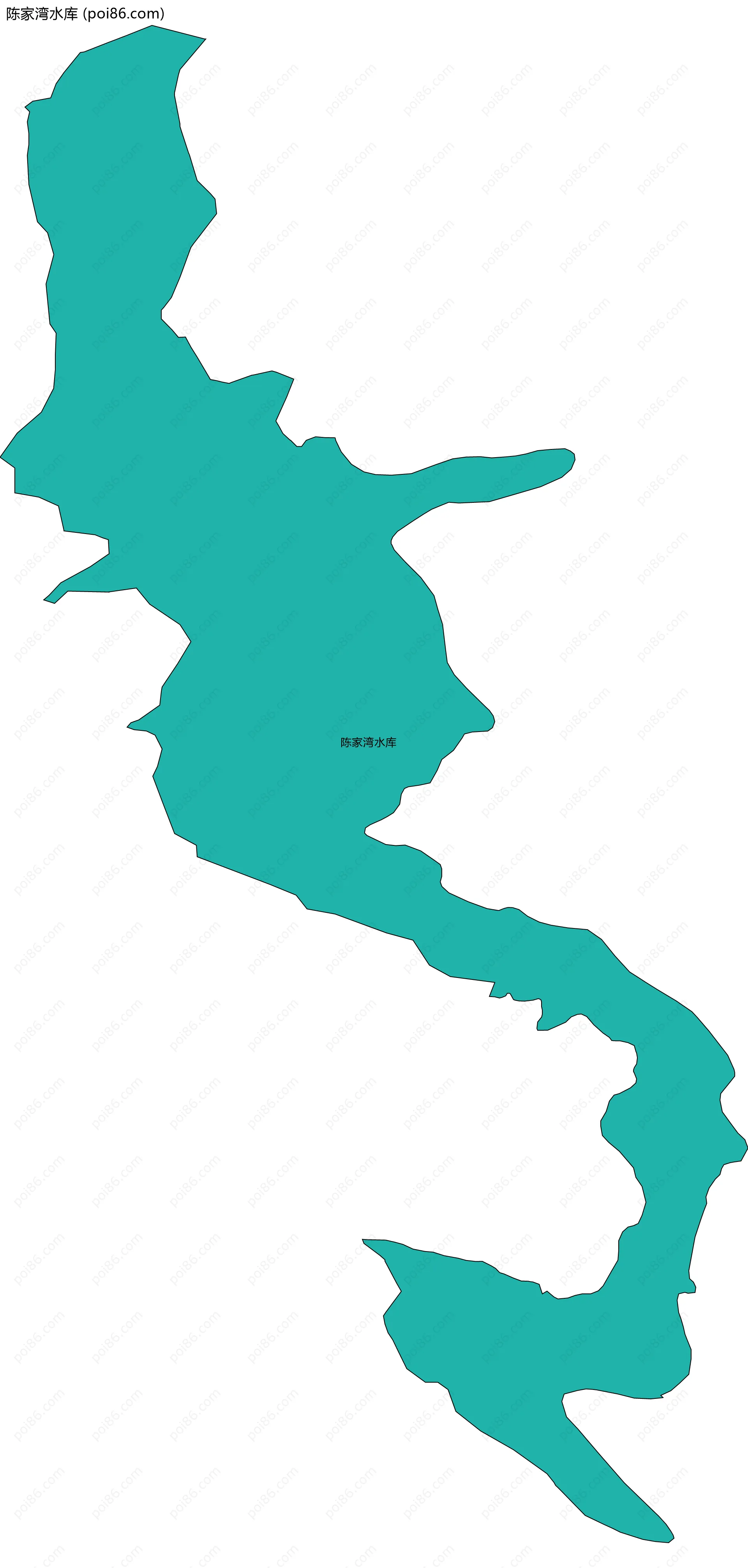 陈家湾水库边界地图