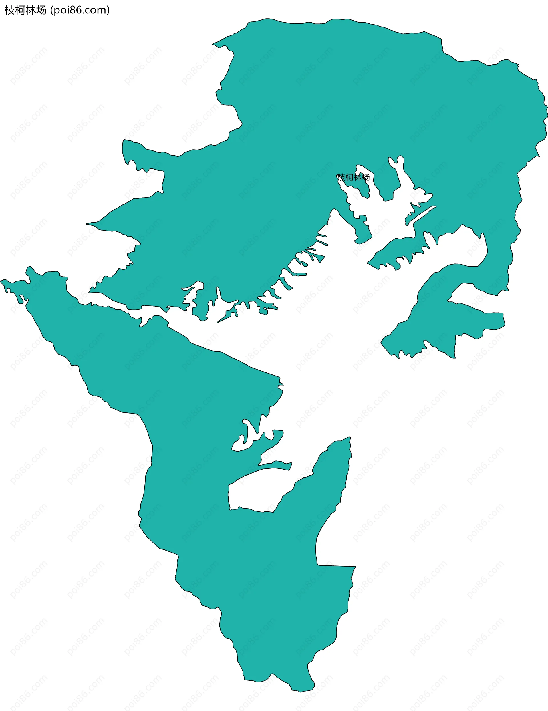 枝柯林场边界地图
