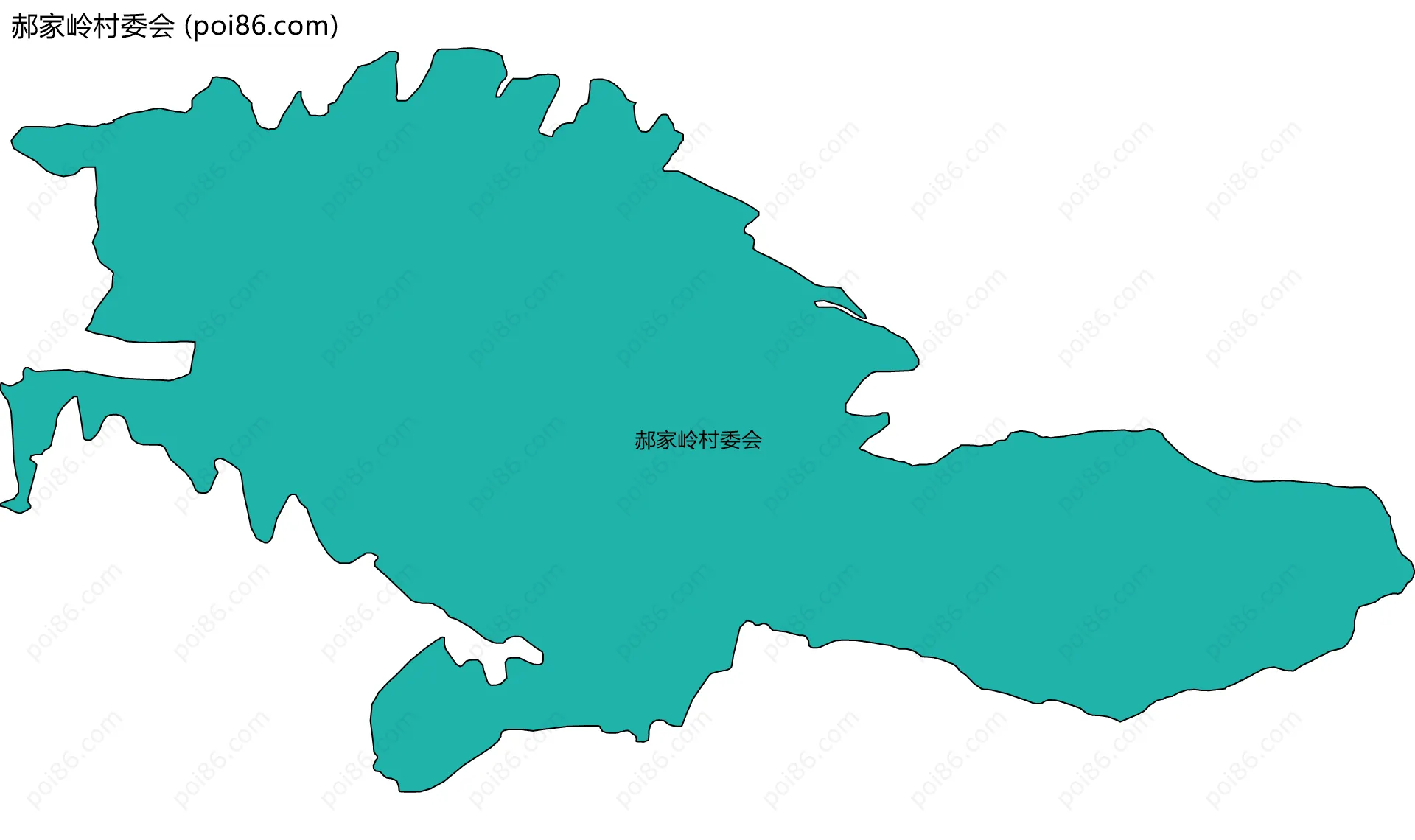 郝家岭村委会边界地图