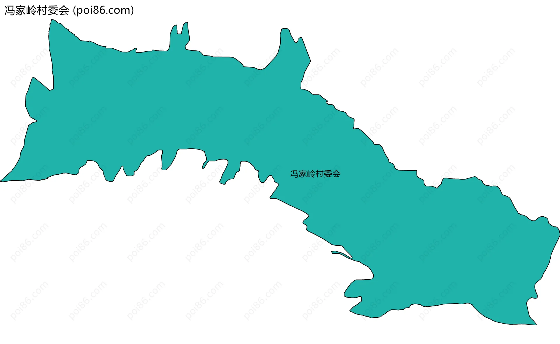 冯家岭村委会边界地图
