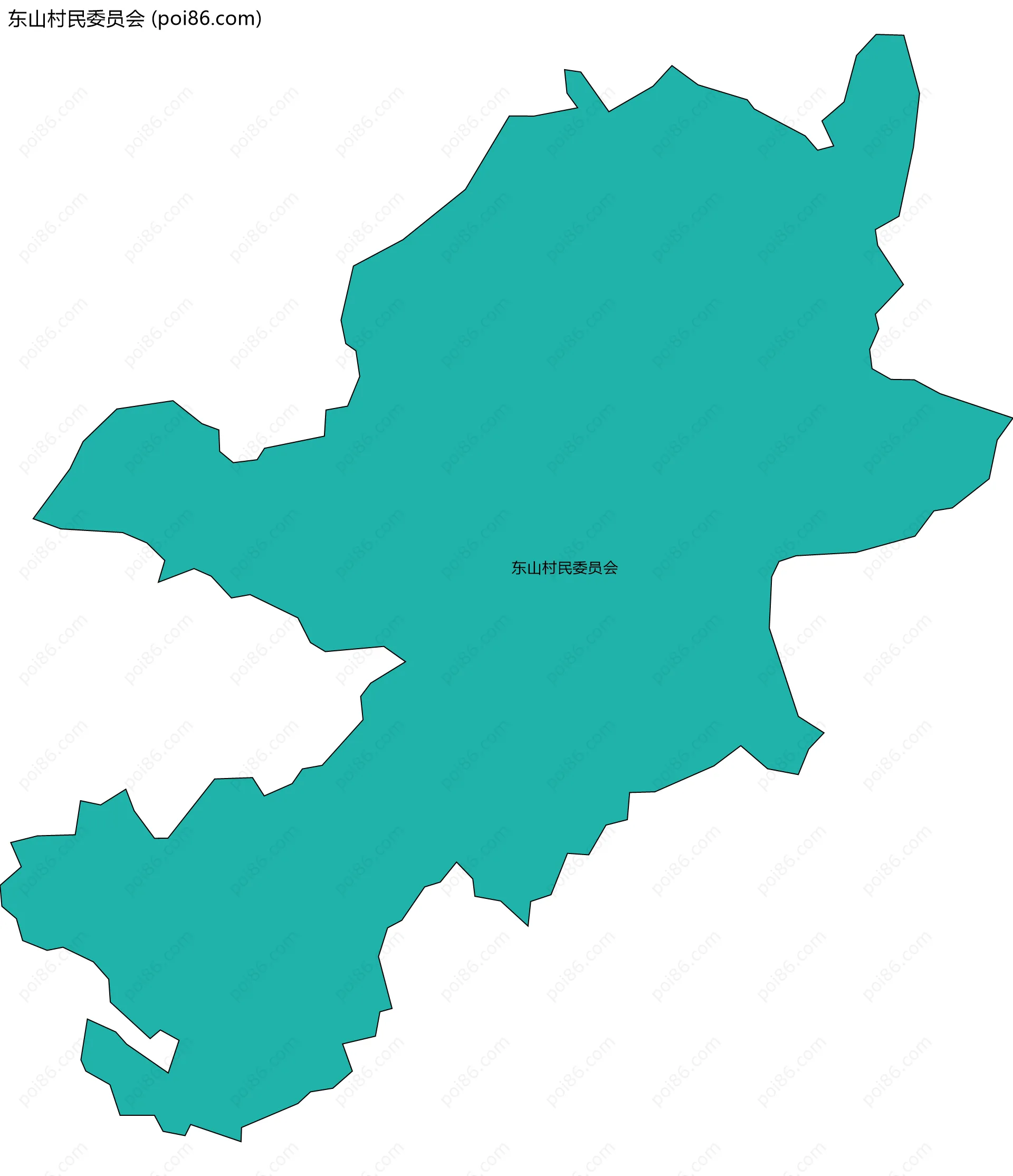 东山村民委员会边界地图