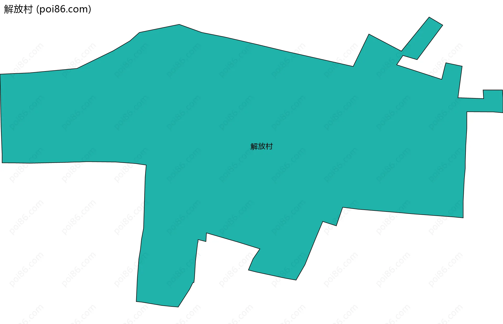 解放村边界地图