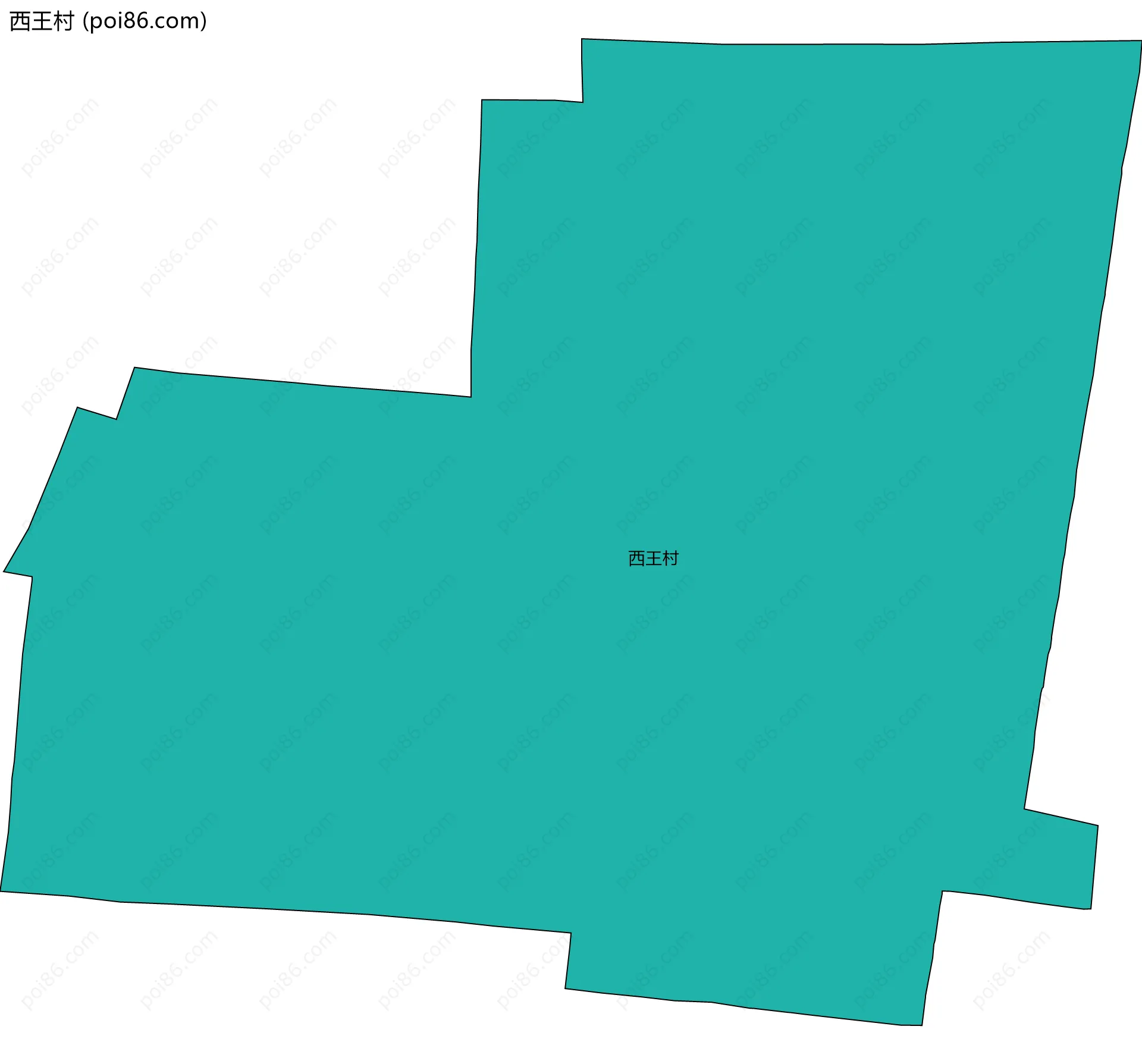 西王村边界地图