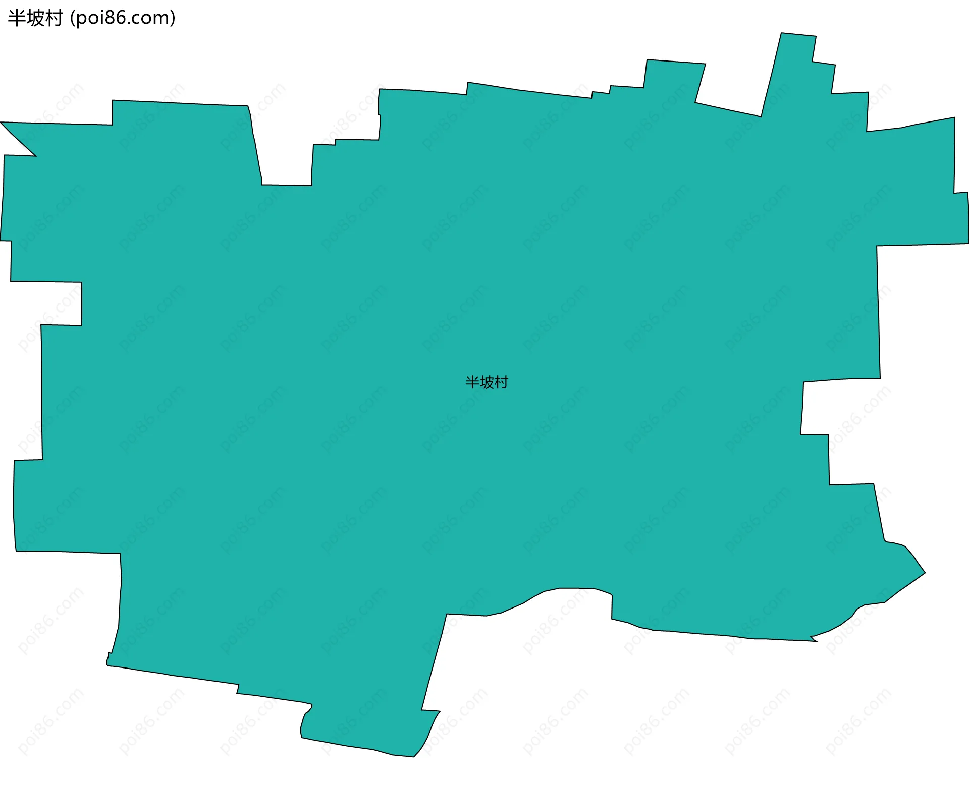 半坡村边界地图