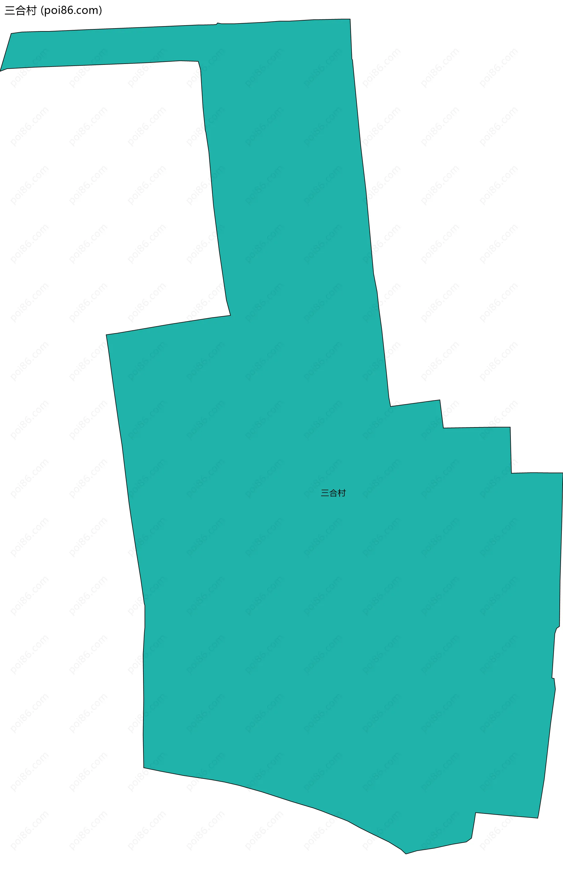 三合村边界地图
