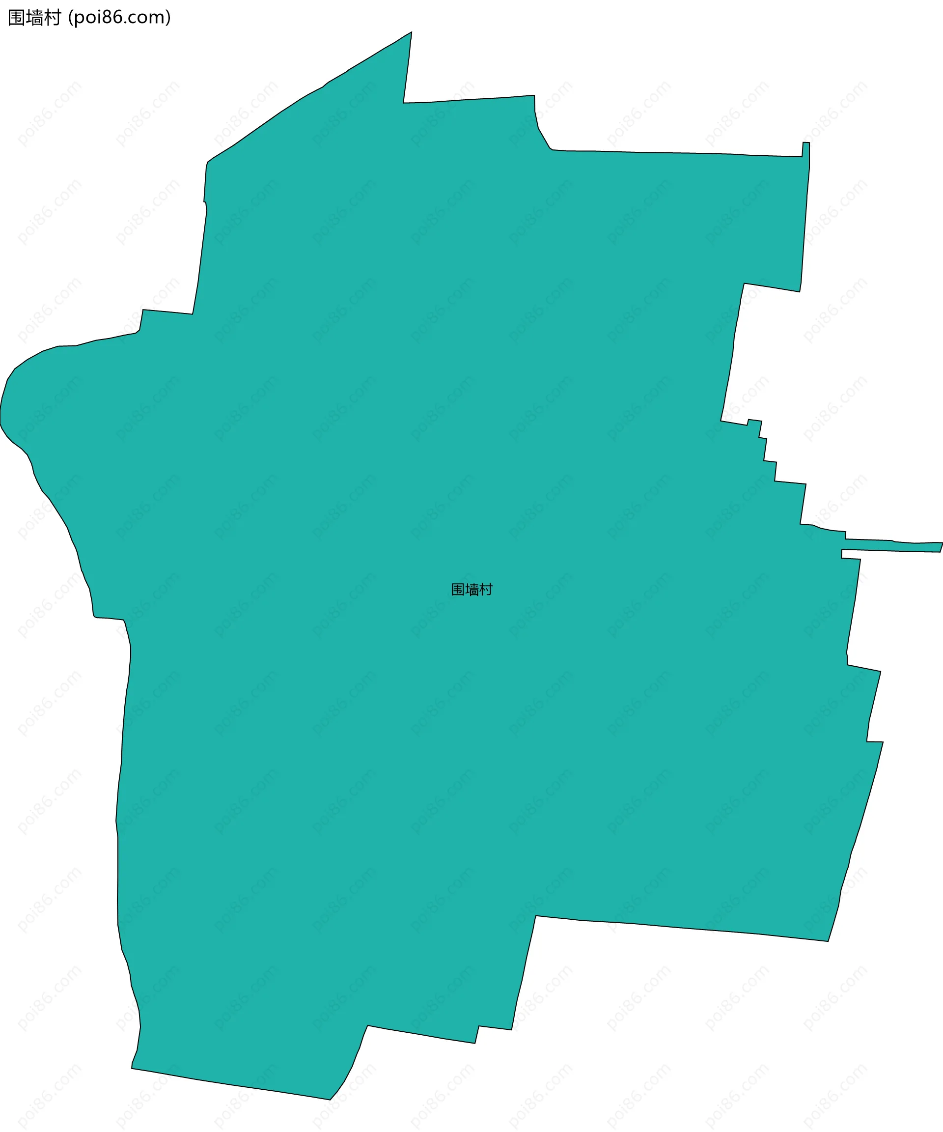 围墙村边界地图