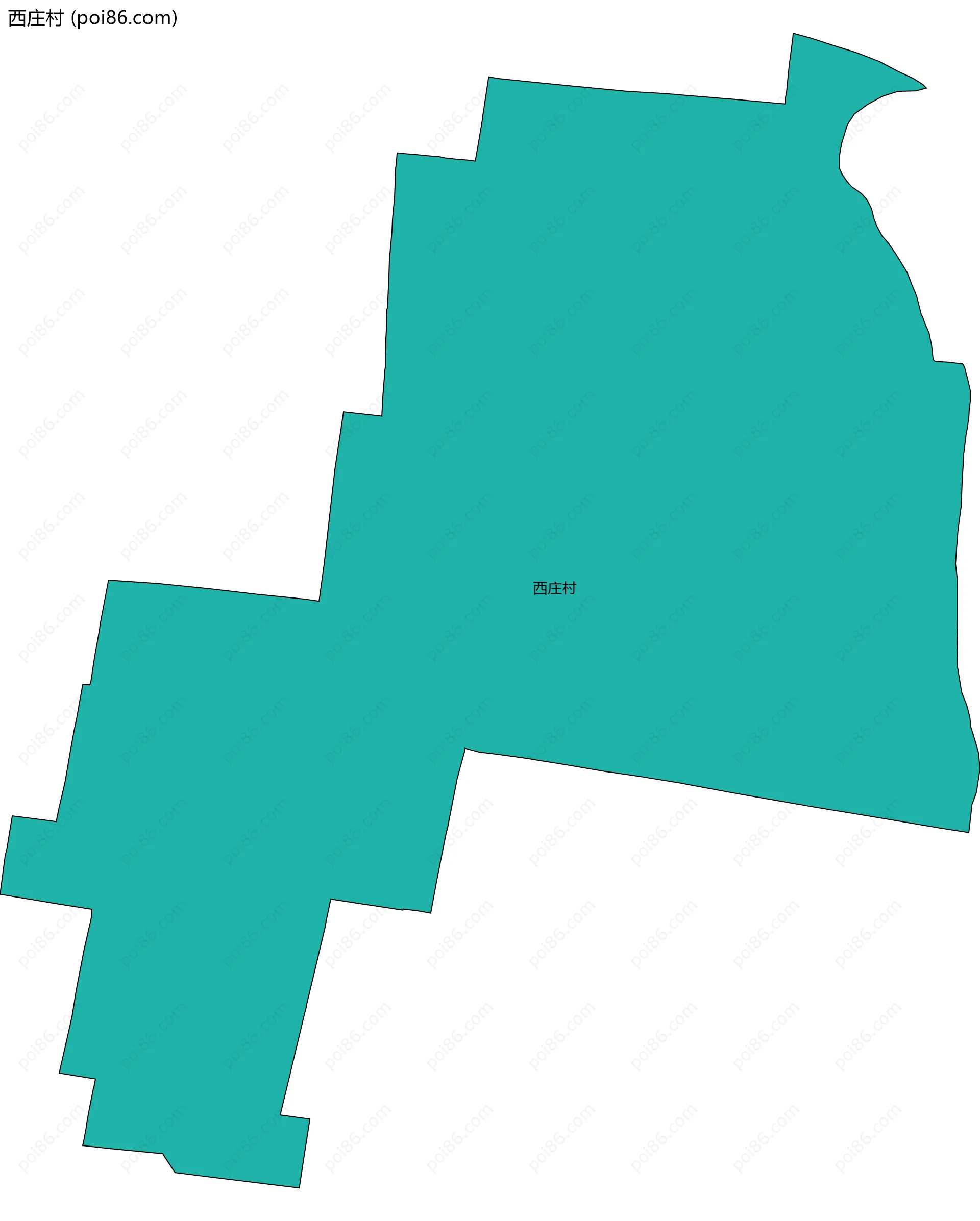 西庄村边界地图