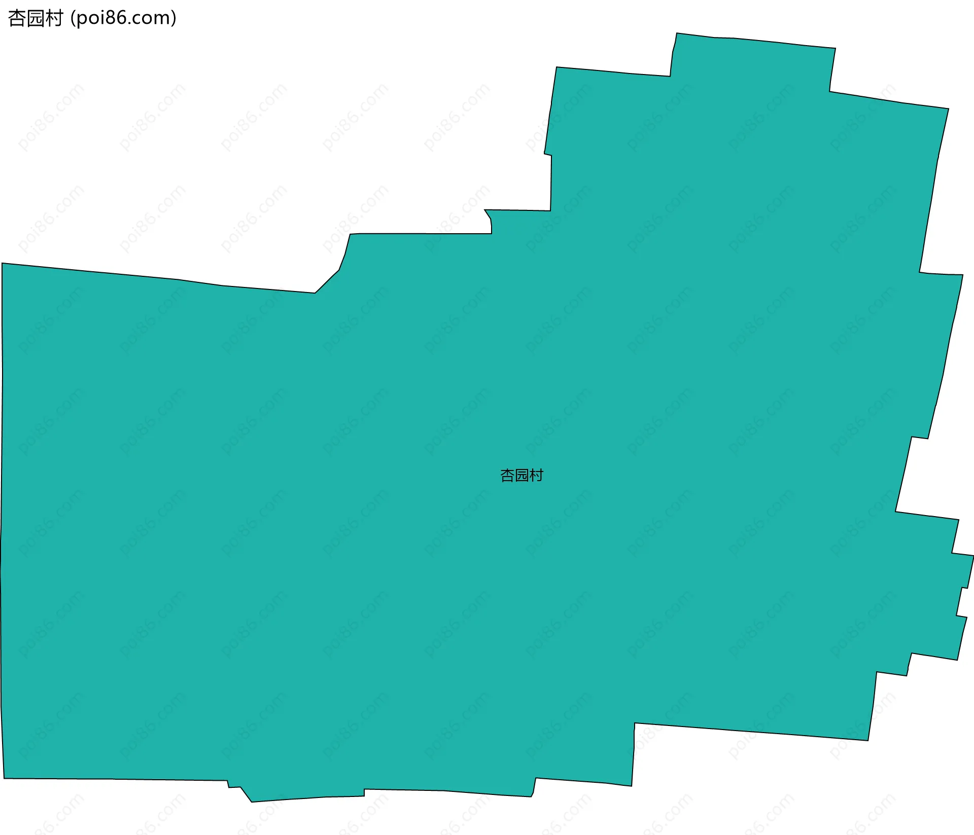 杏园村边界地图