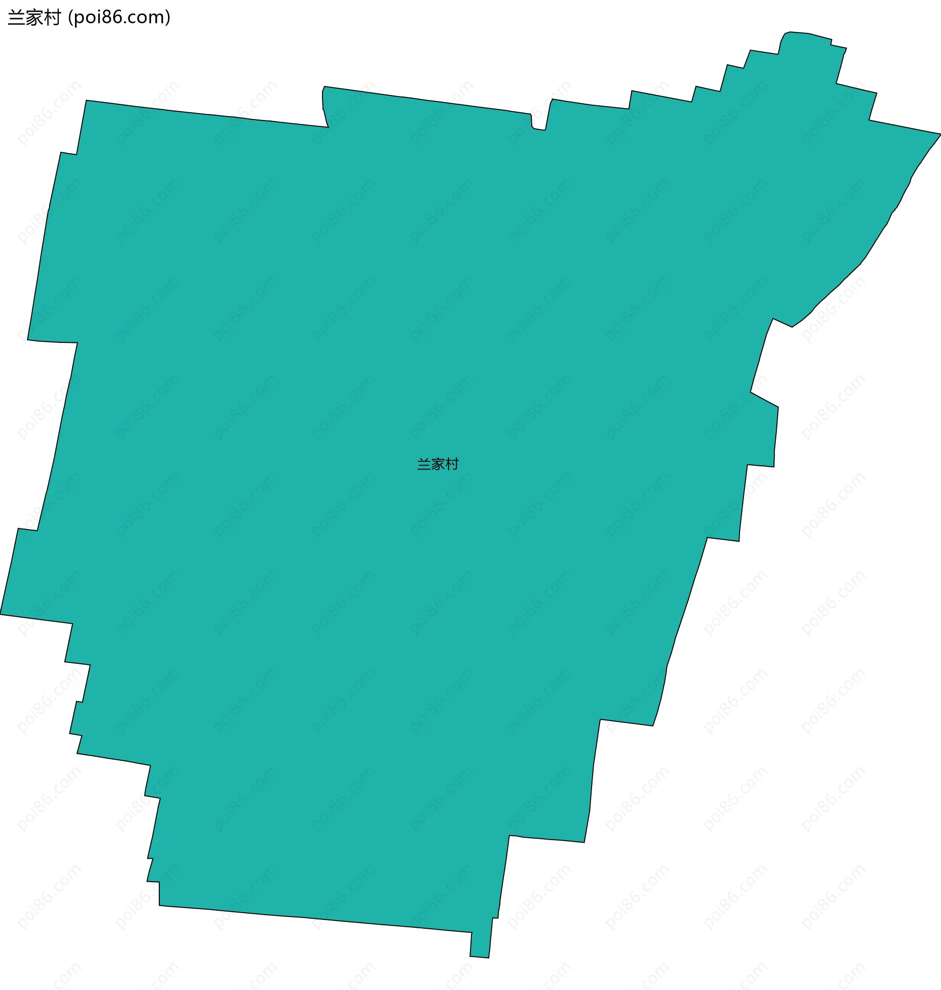 兰家村边界地图