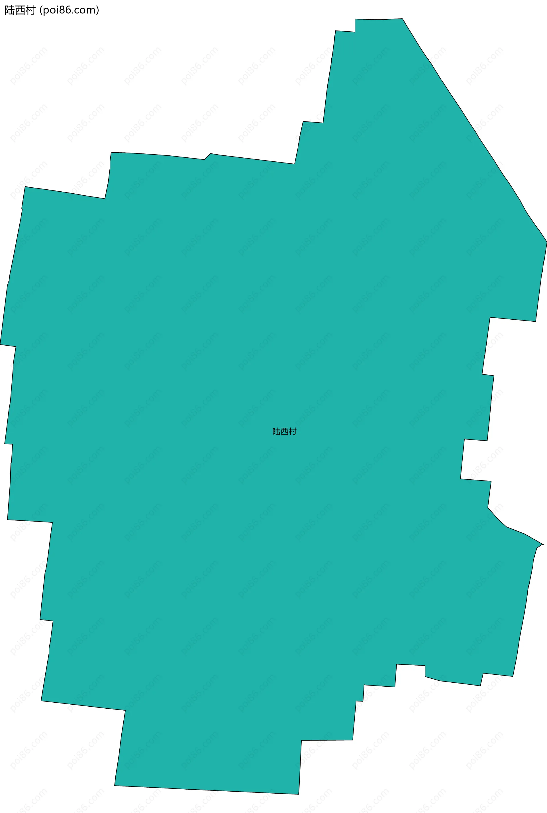 陆西村边界地图