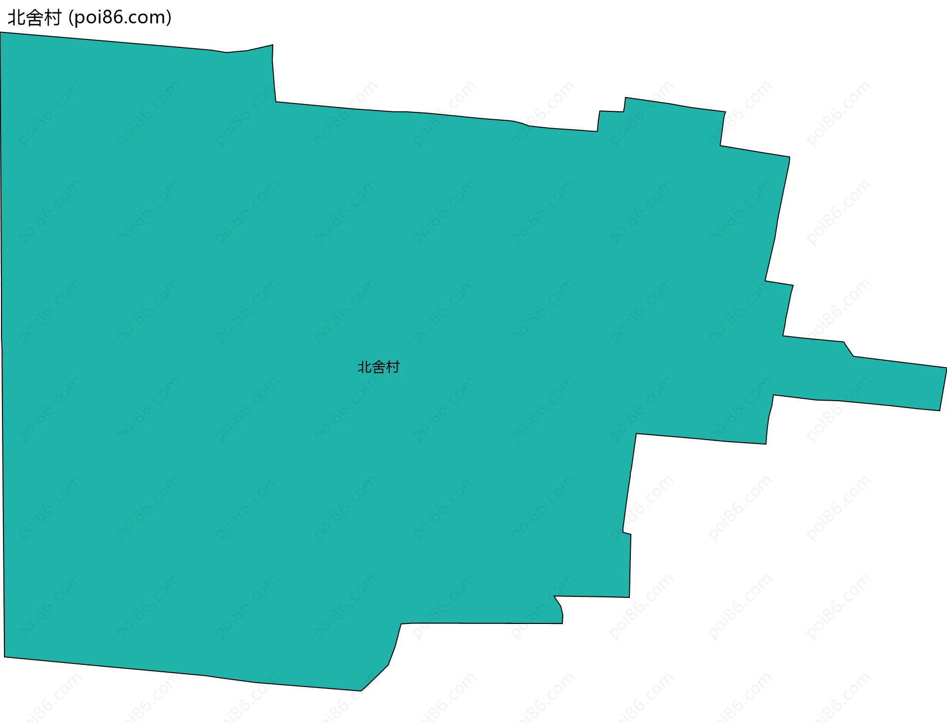 北舍村边界地图